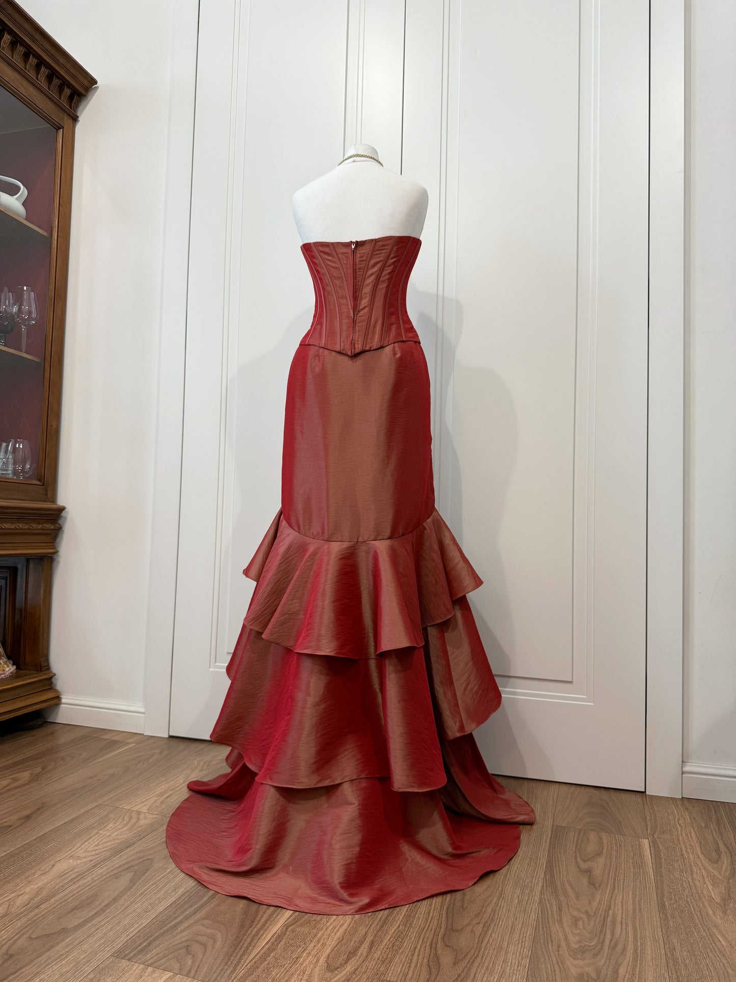 Copper rose mermaid gown