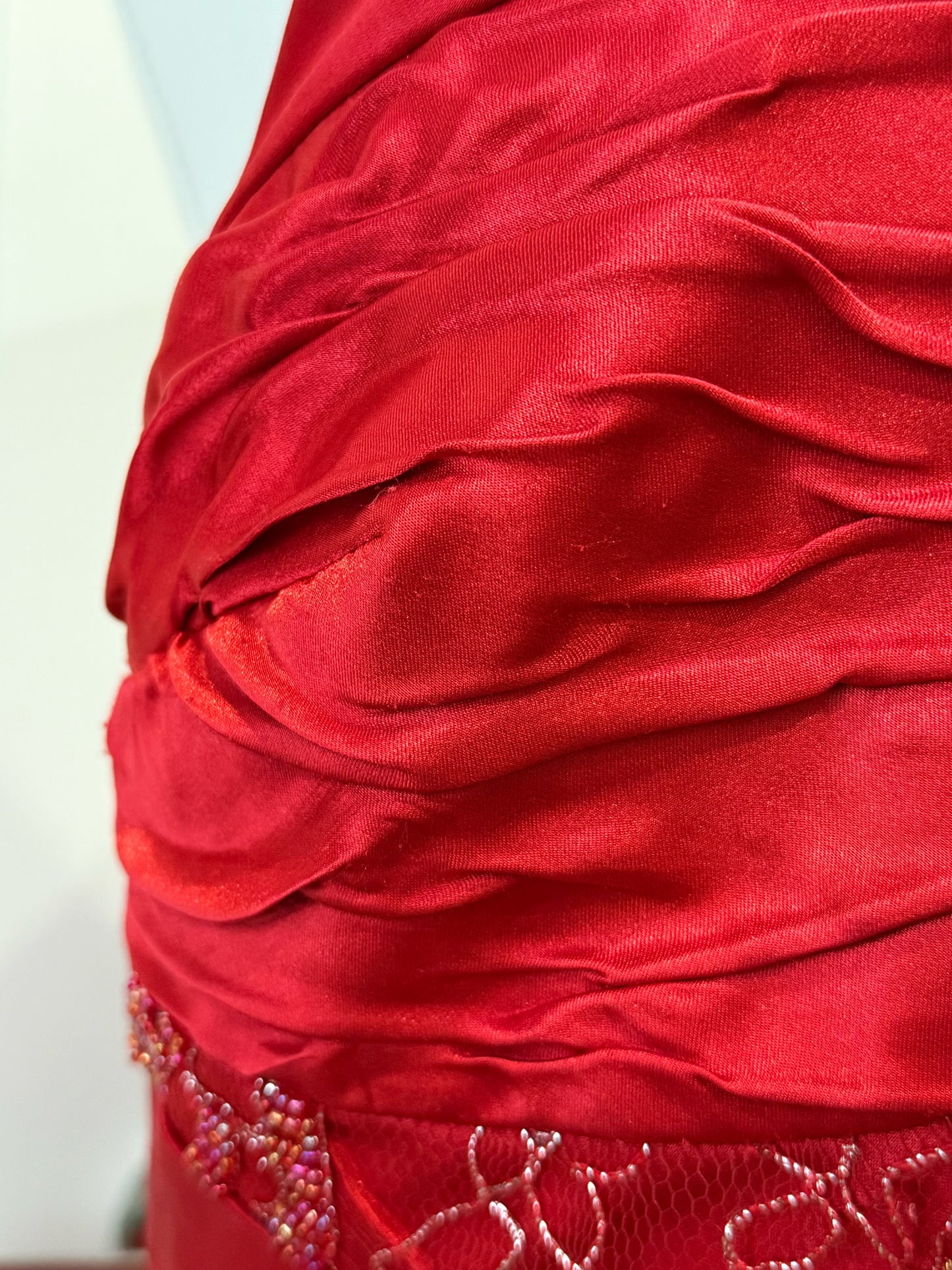 Red maxi dress