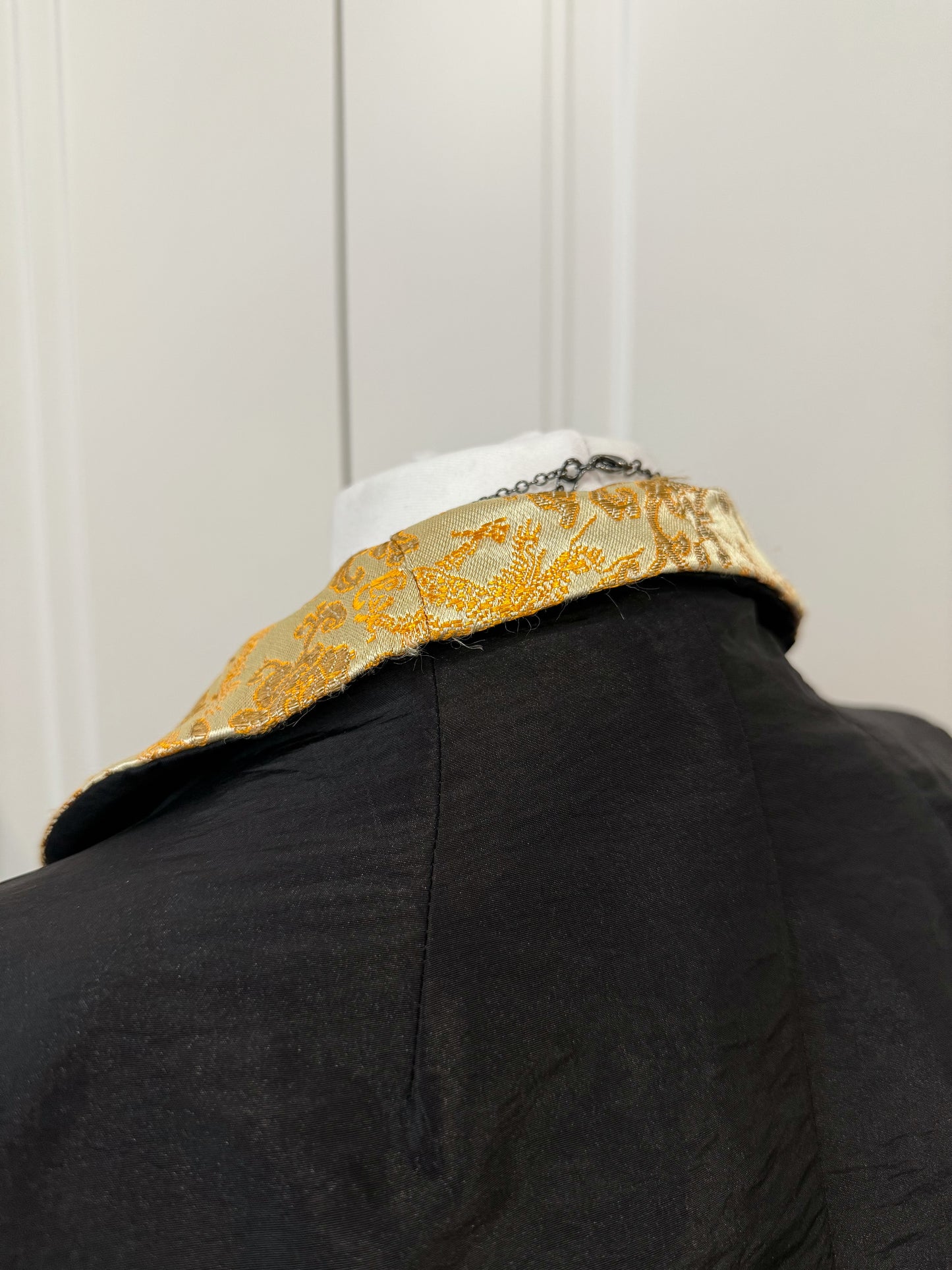 Black & Gold Oriental Wrap Jacket