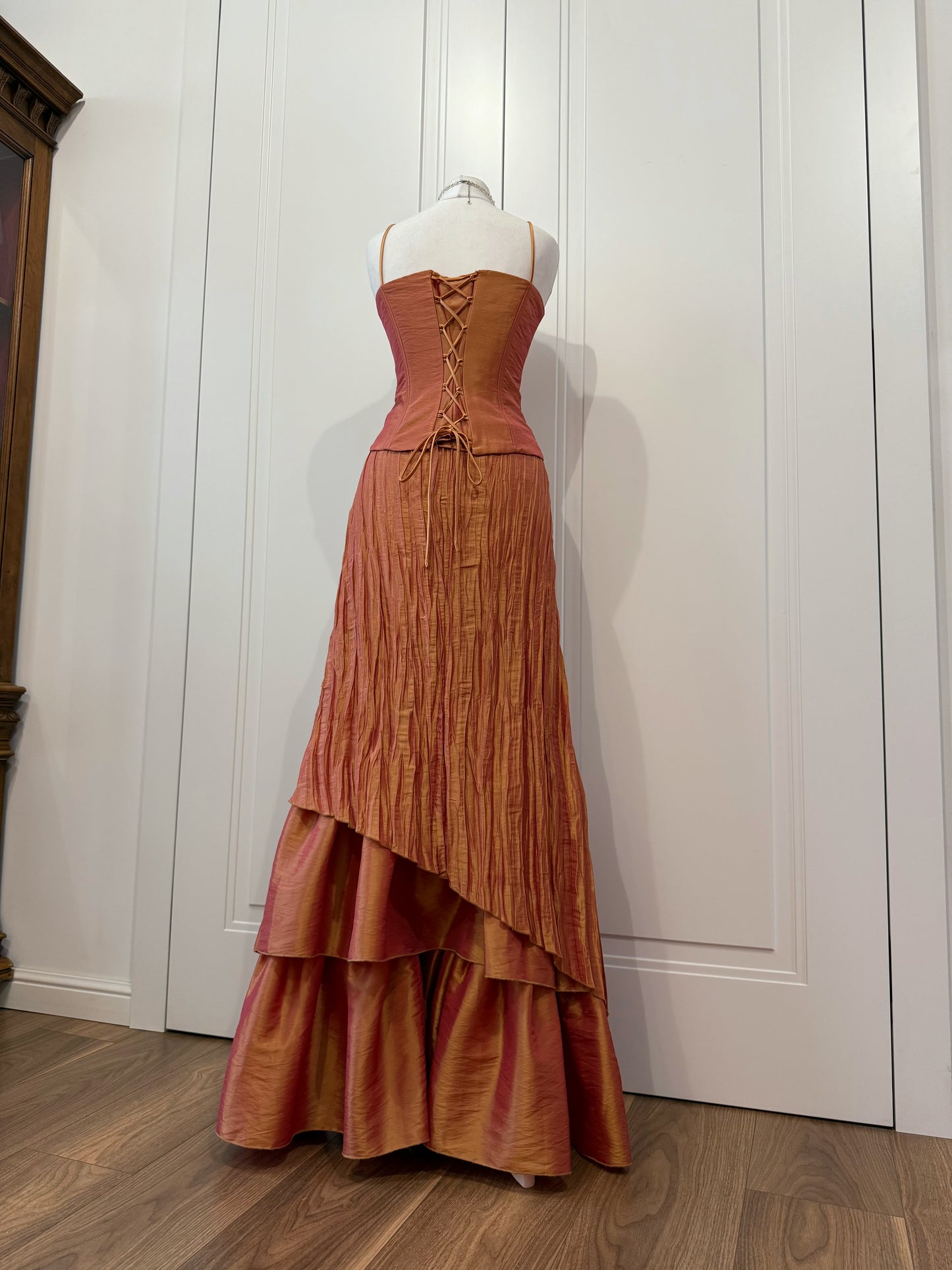Copper Rose Maxi Dress Set