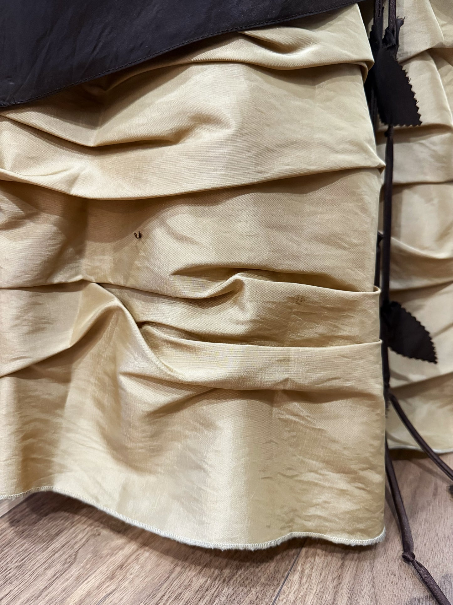 Brown & Mustard Ball Gown with Shawl