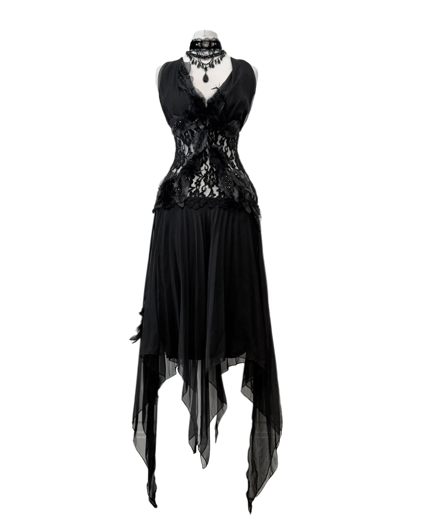 Black asymmetrical dress