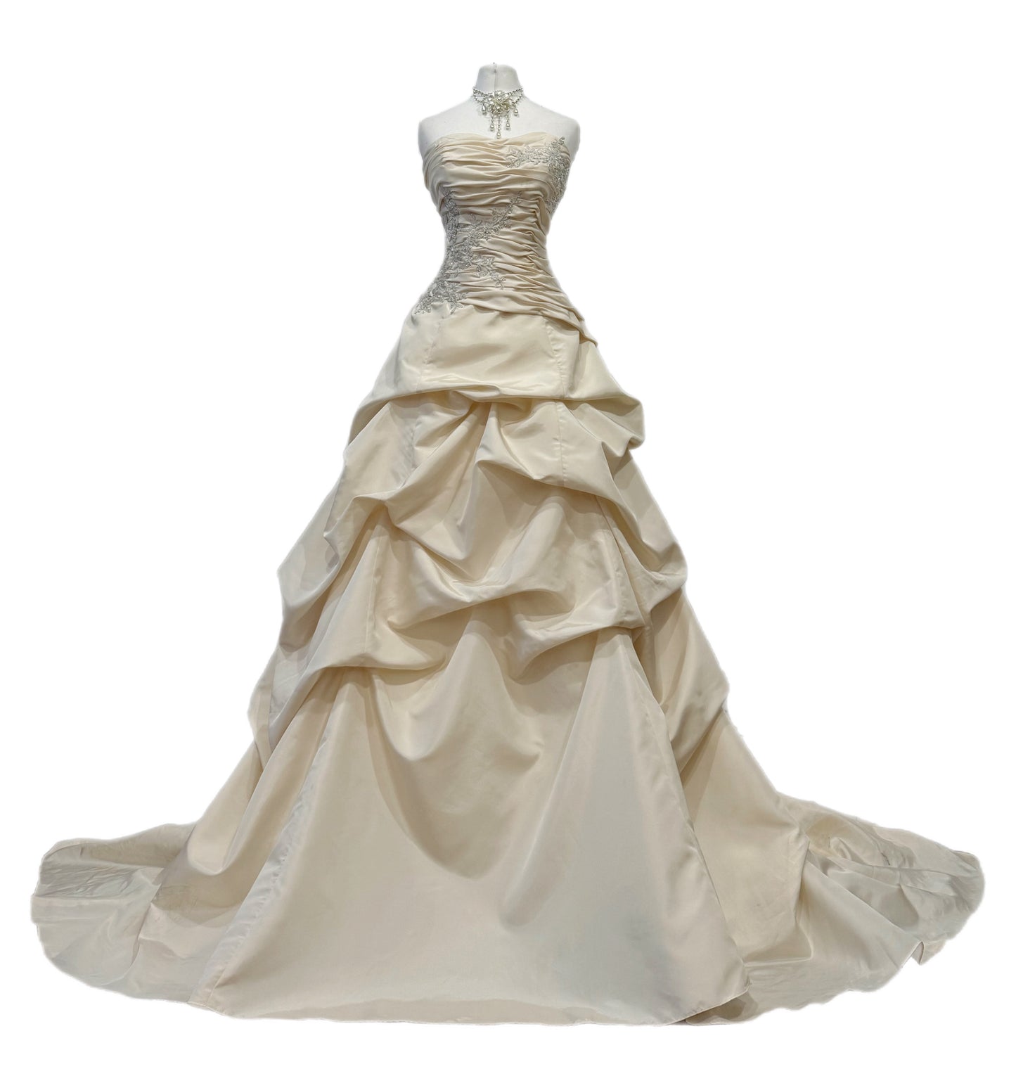 Ivory Wedding Dress with Cathedral Train