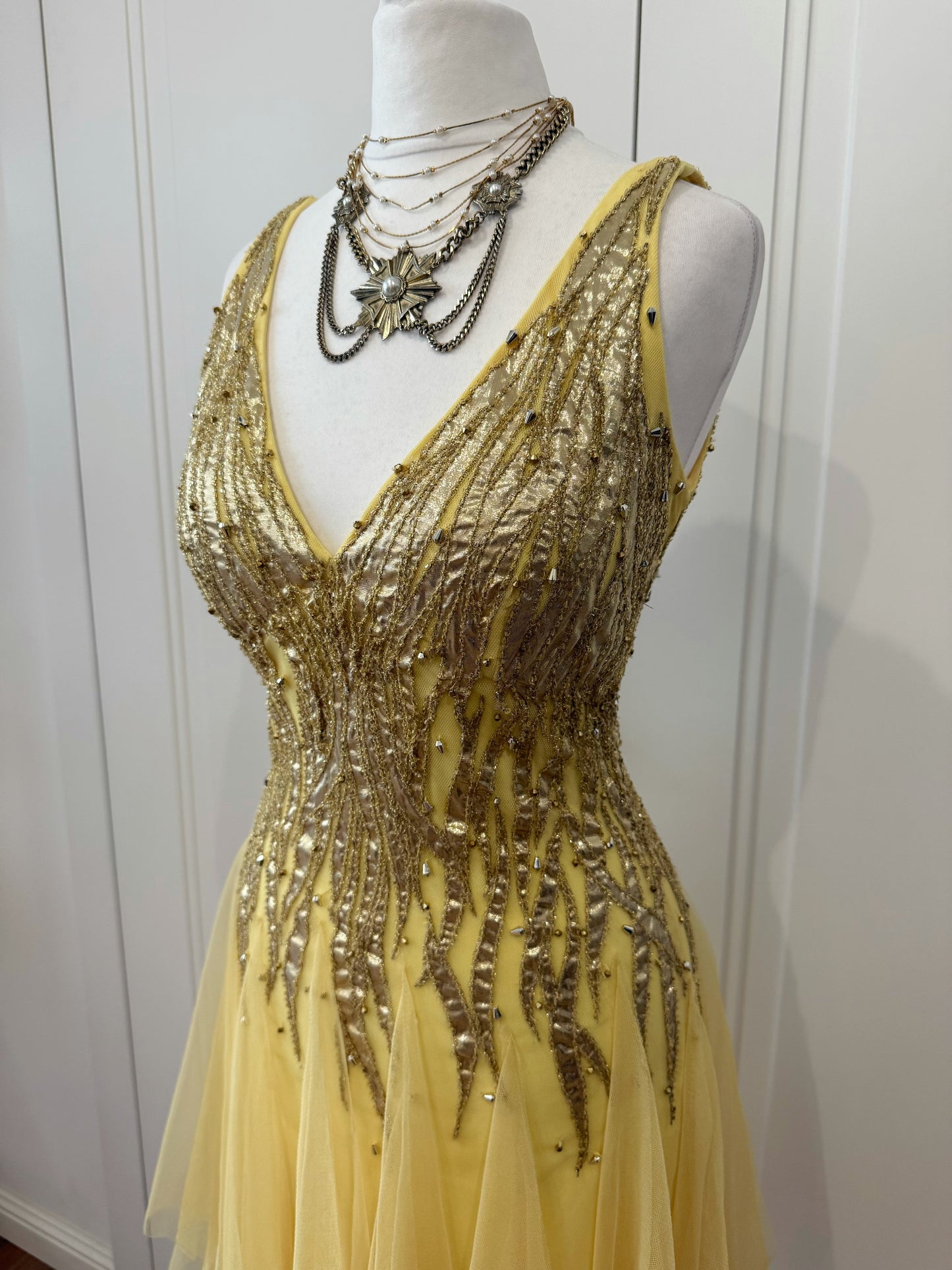 Yellow & Gold Beaded Fairy Dress