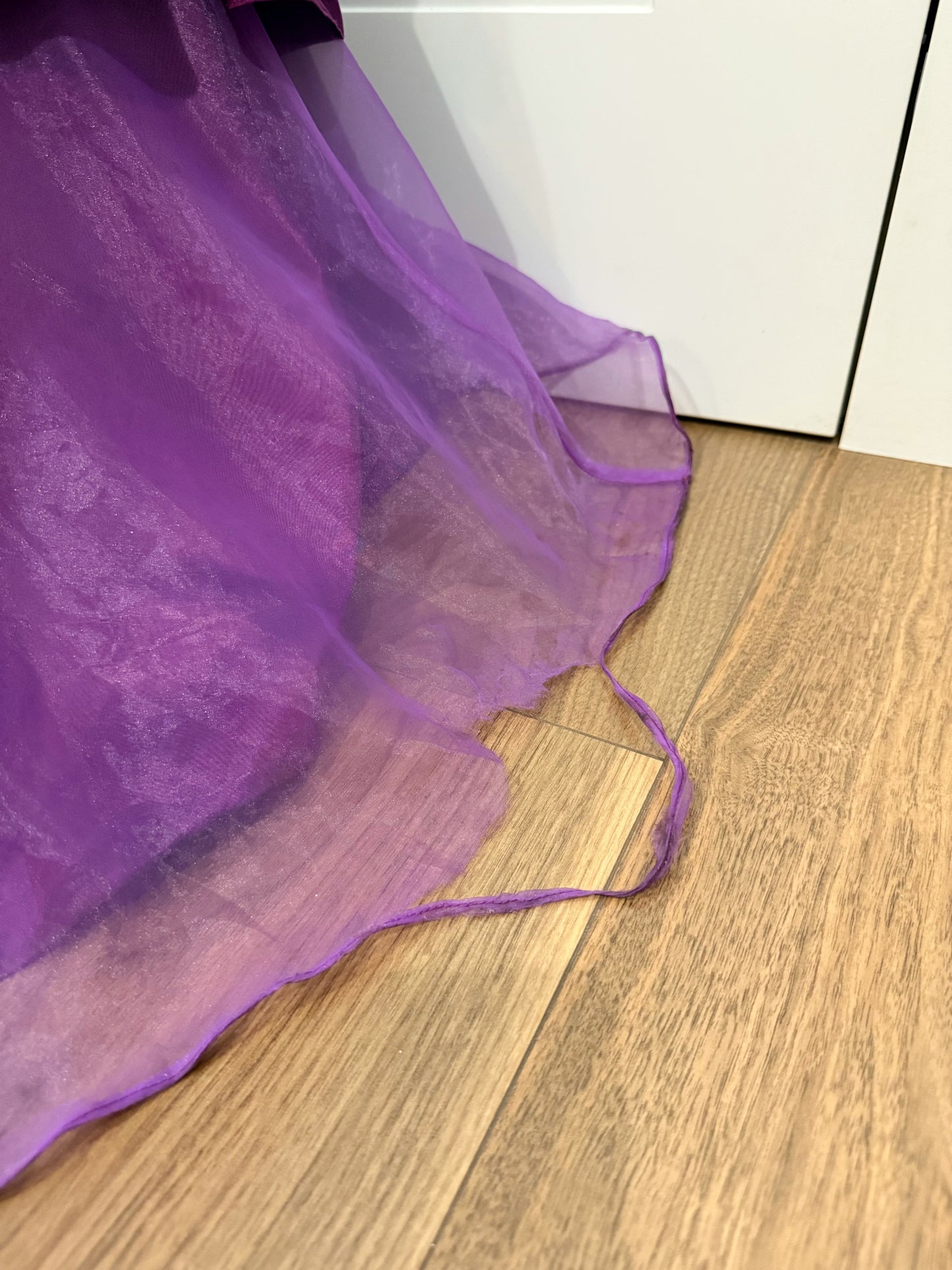 Long purple fluffy dress