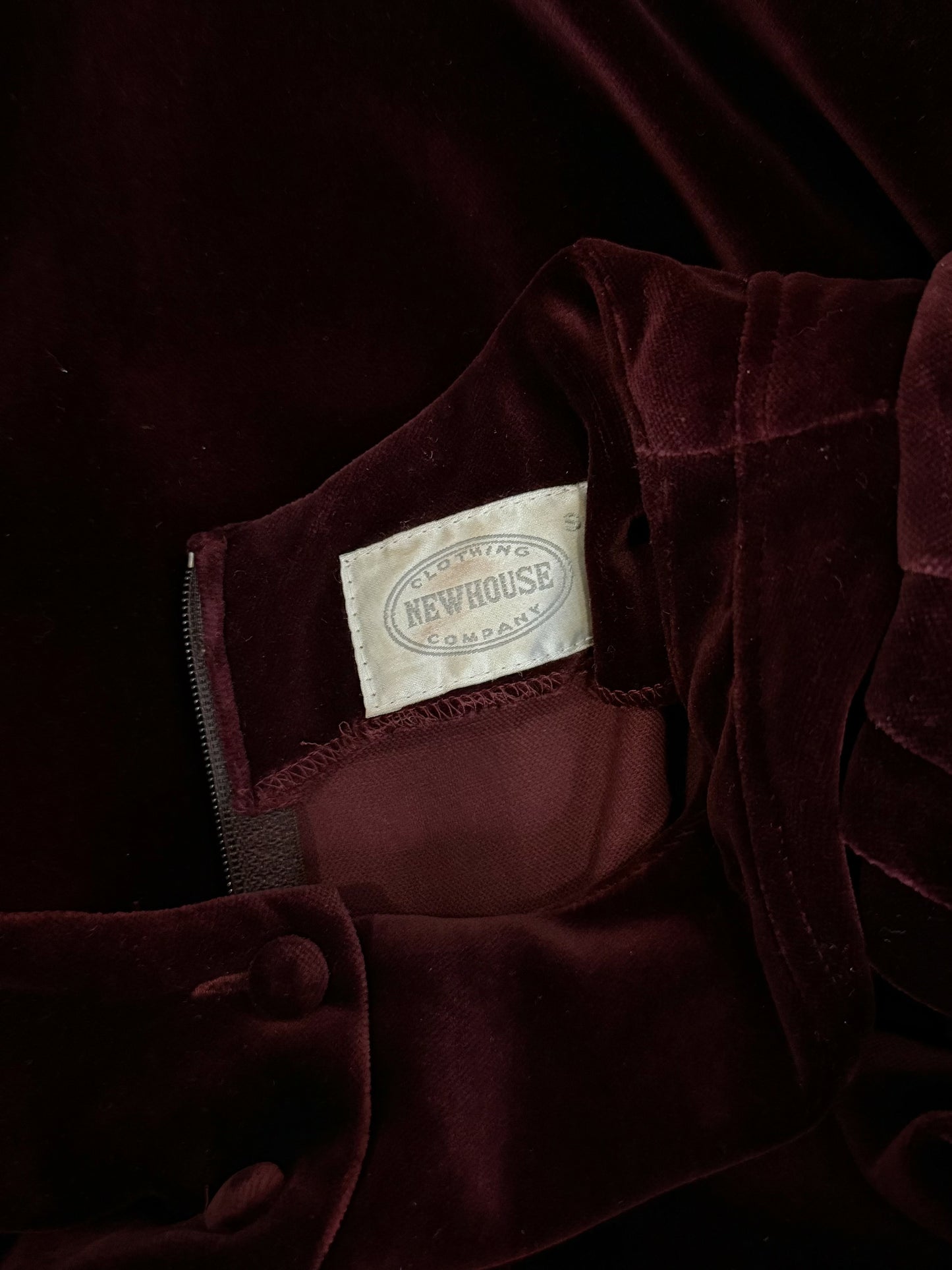 Burgundy Vintage Velvet Puff Sleeve Maxi Dress