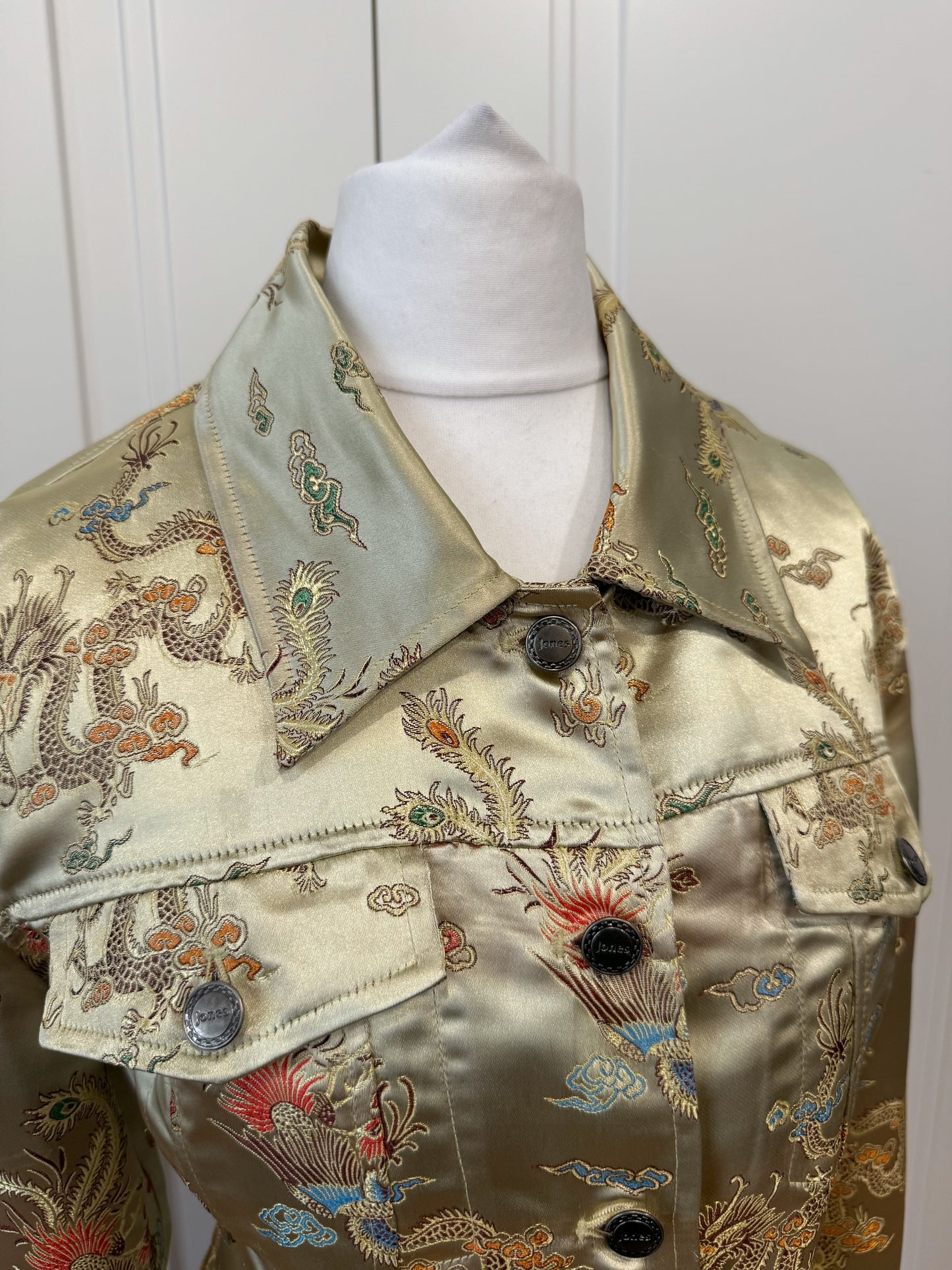 Y2K Gold Oriental Dragon Jacket