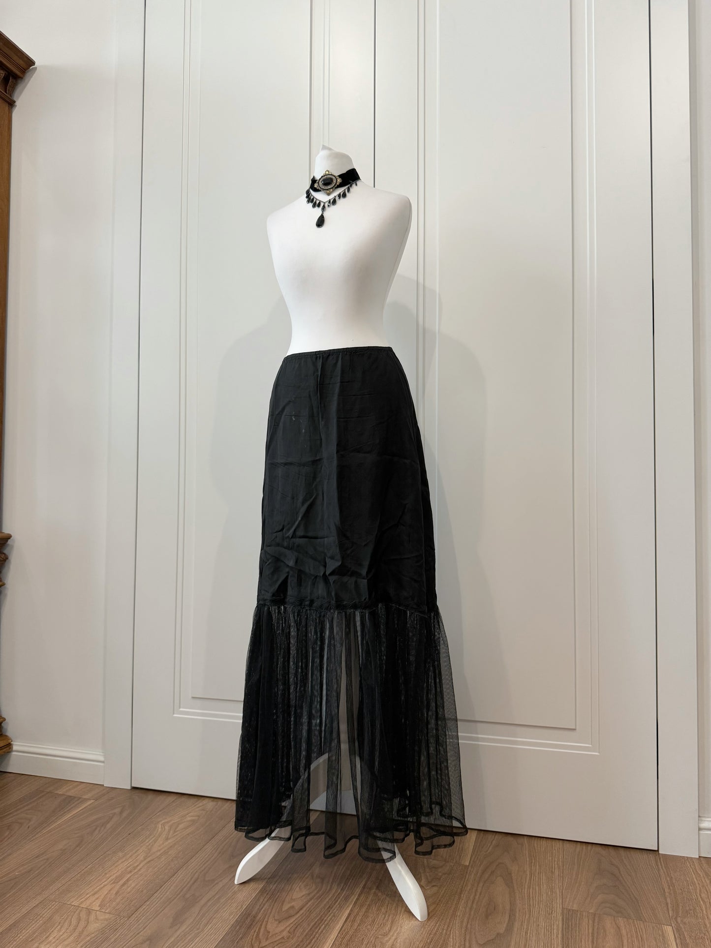 Bronze & Black Evening Gown with Shawl