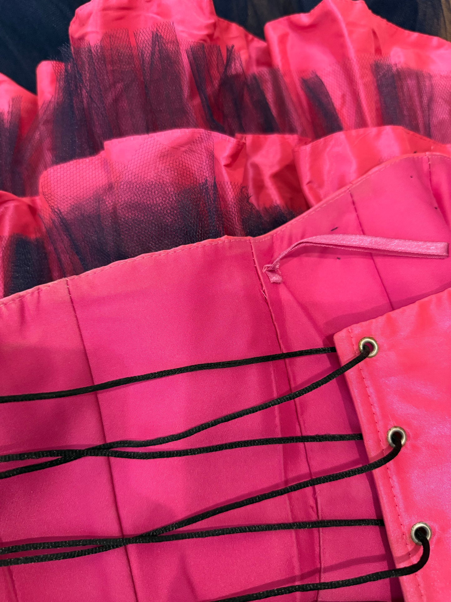 Pink&black dress set