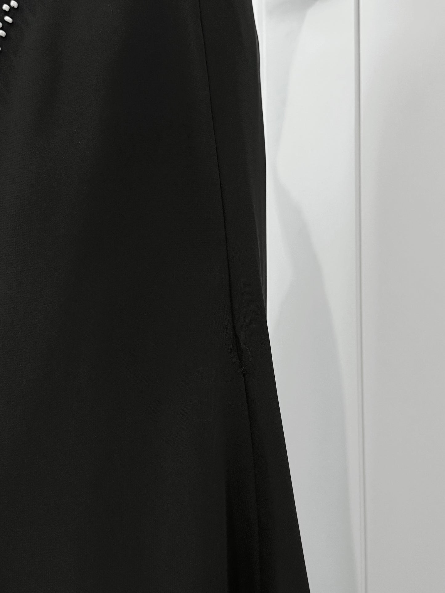 Black Rhinestone Evening Dress