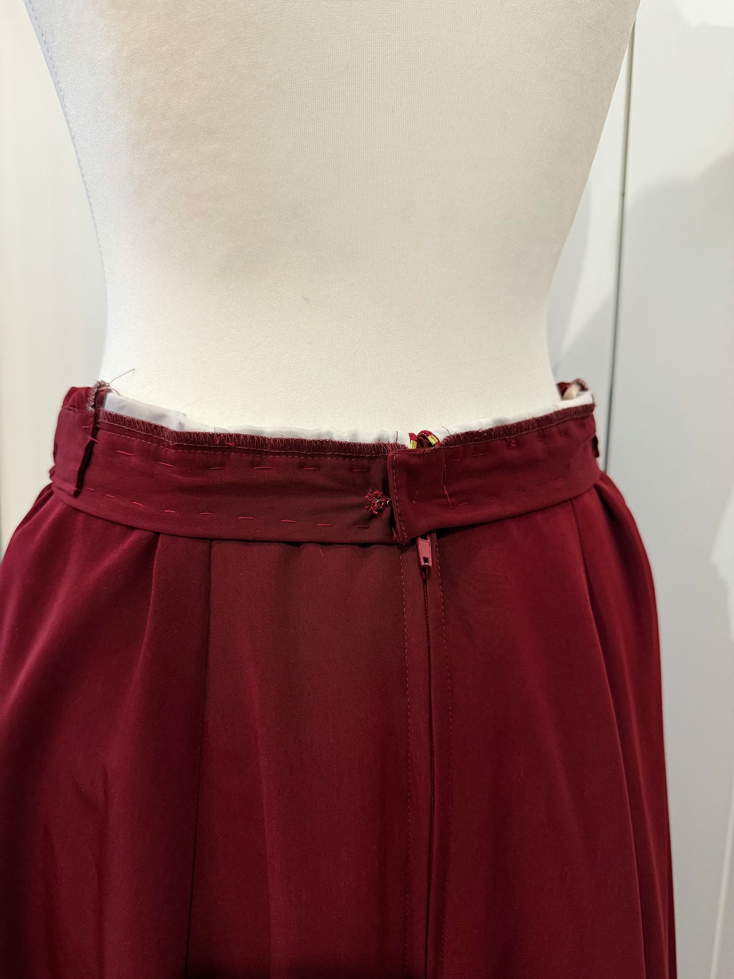 Burgundy & Ivory Long Dress Set