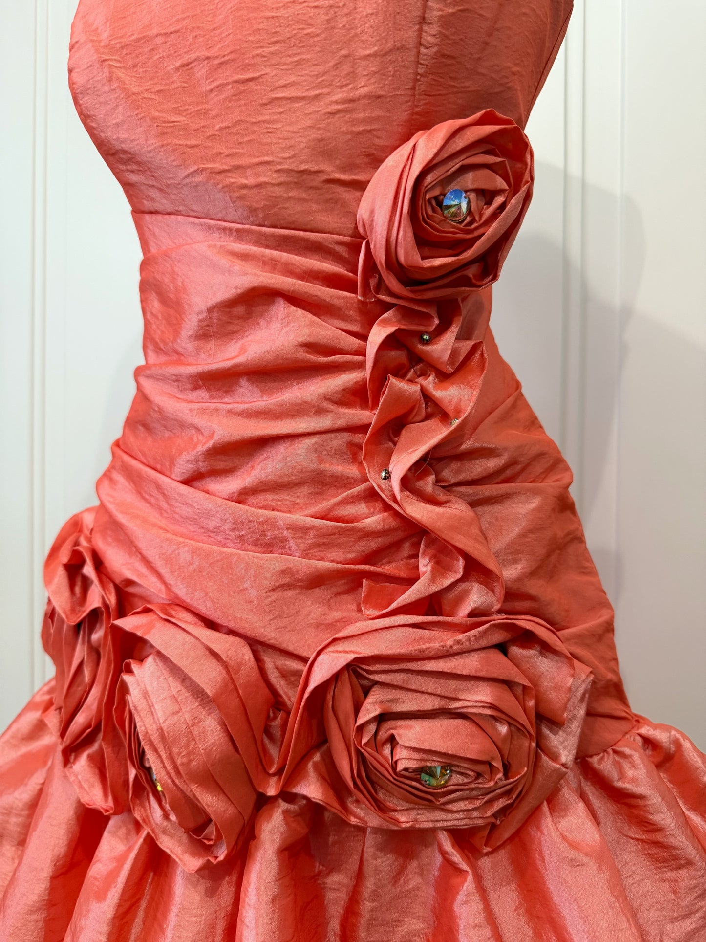 Coral cocktail mini dress