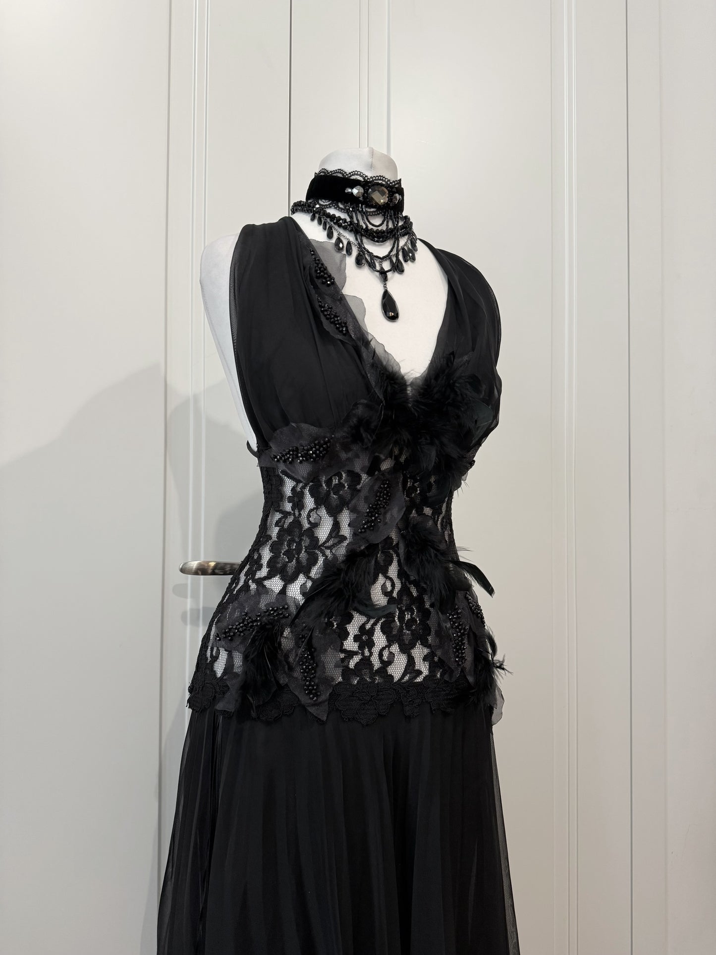 Black asymmetrical dress