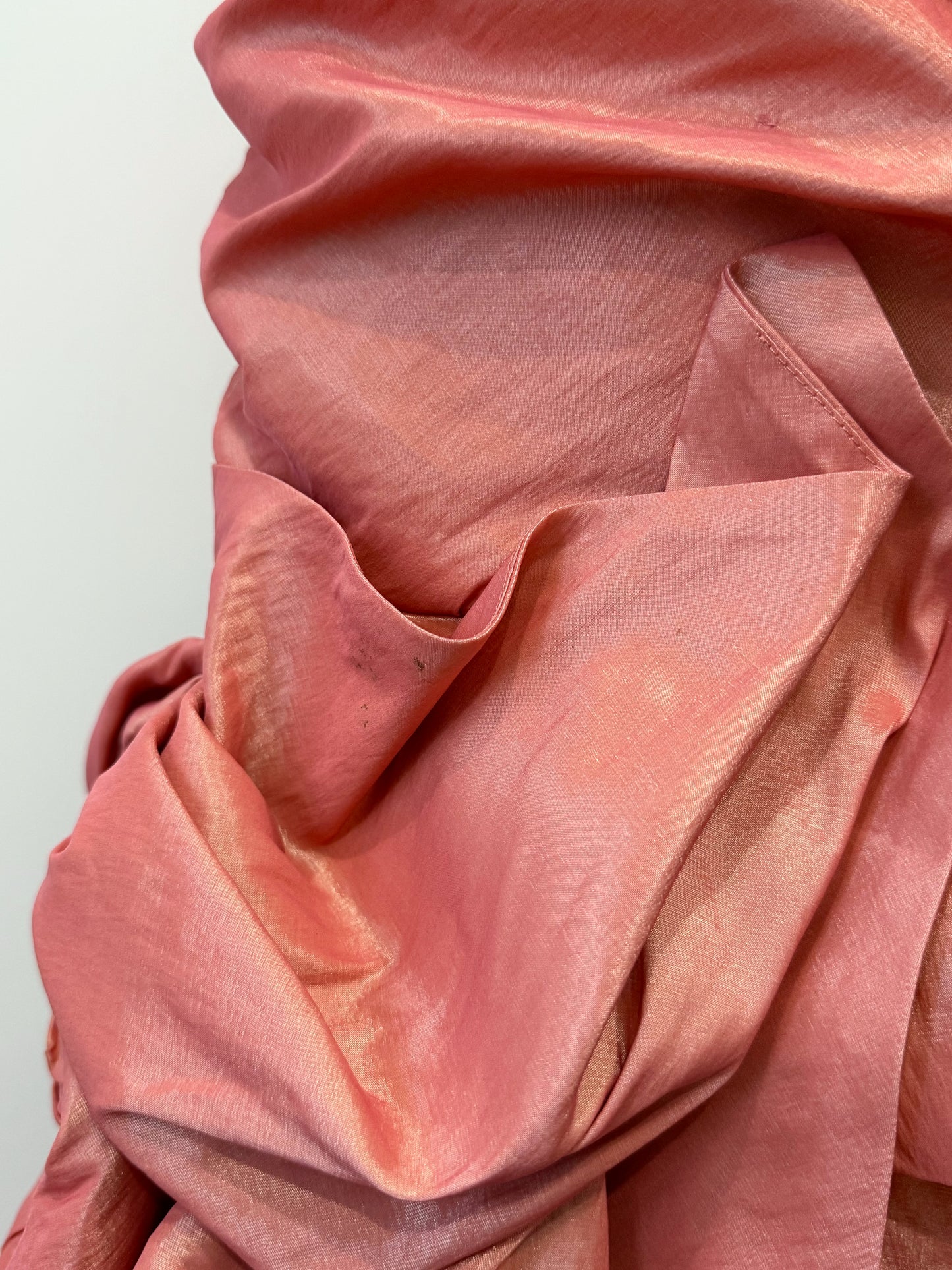Long coral pink mermaid ball gown