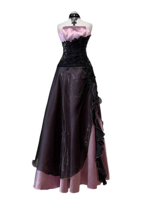 Black & Pink Maxi Dress