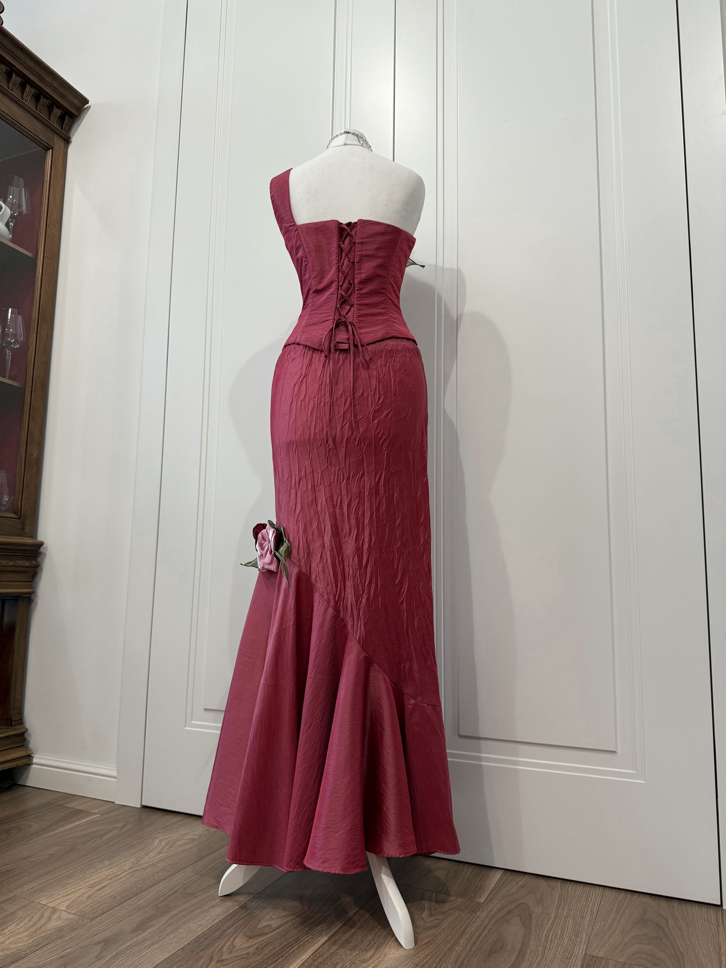 Dusty Rose Floral Dress Set