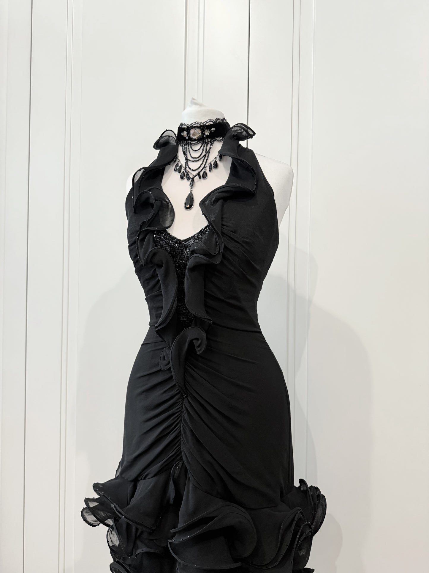 Unique black dress