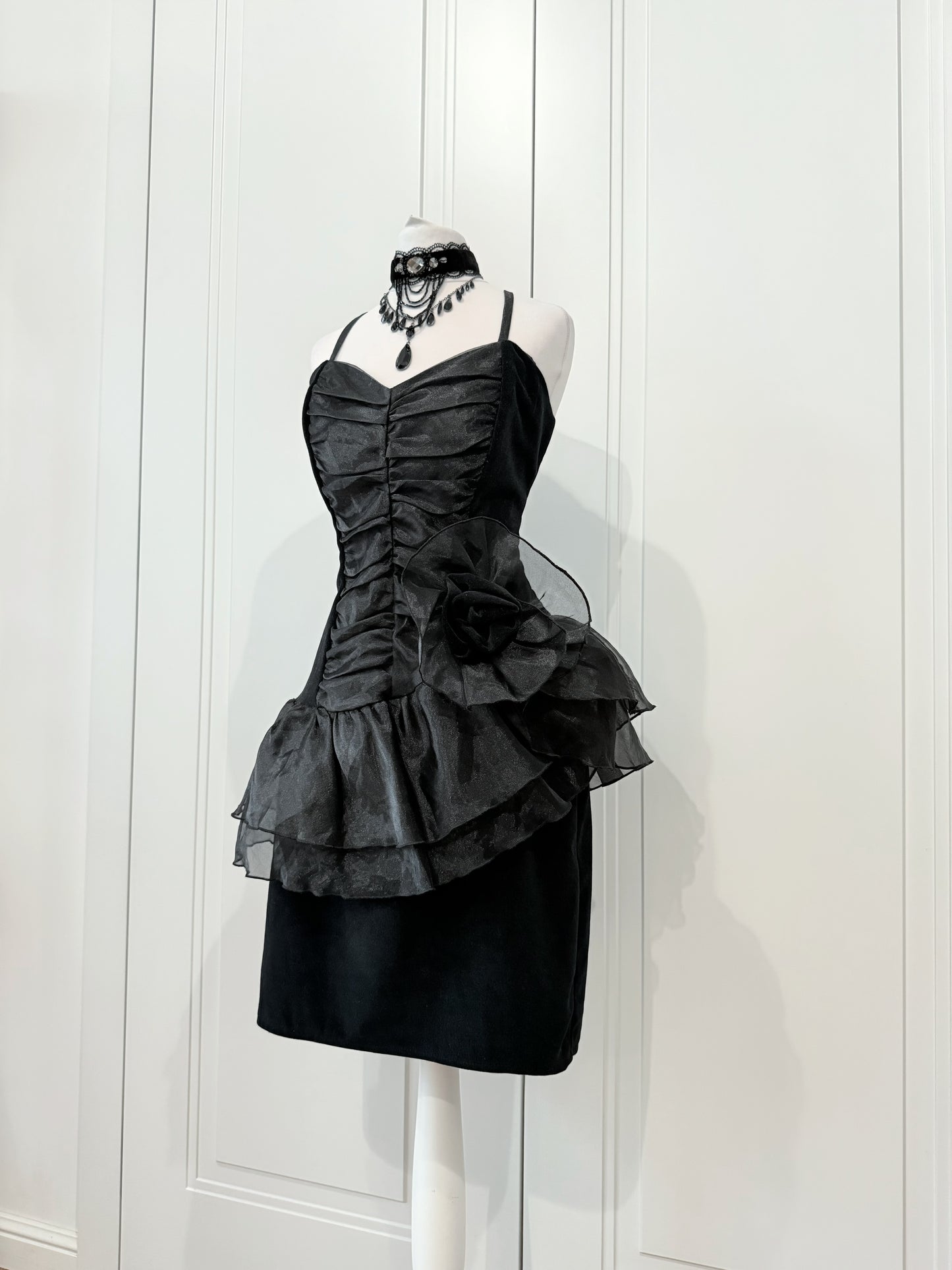 Black midi dress