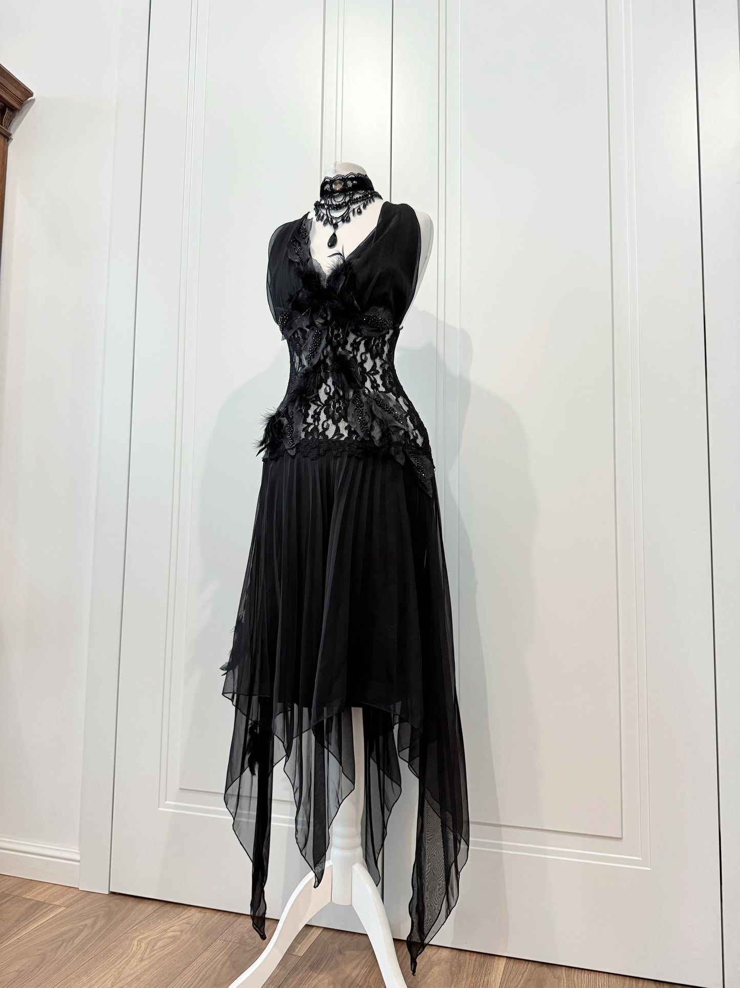 Black asymmetrical dress