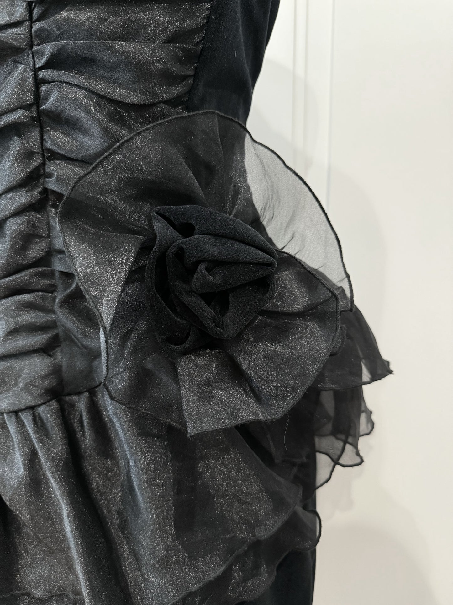 Black midi dress