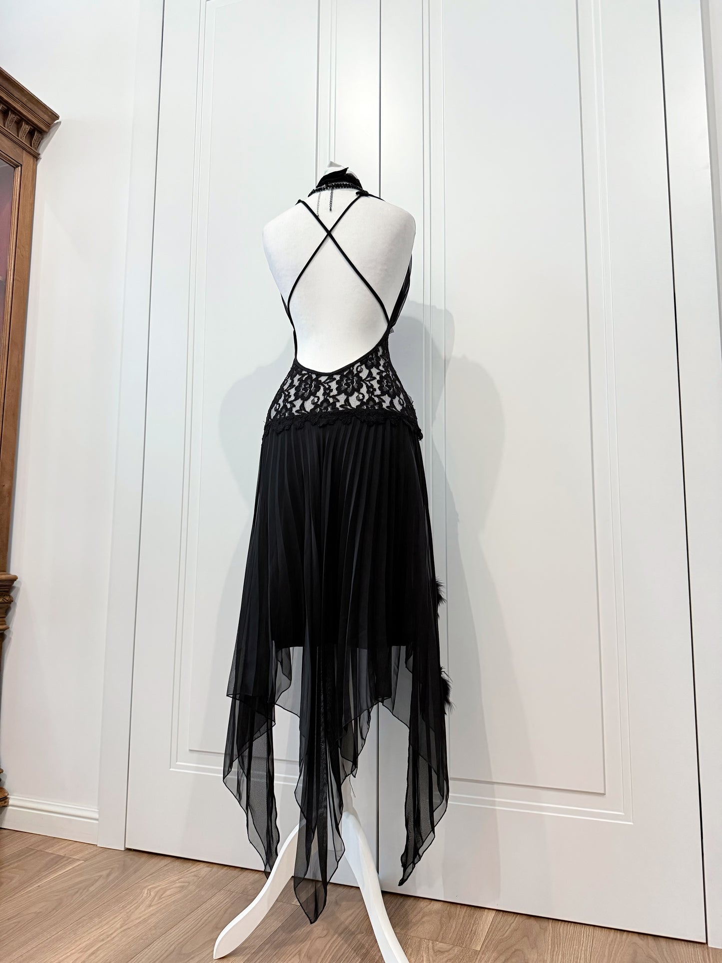 Black asymmetrical dress