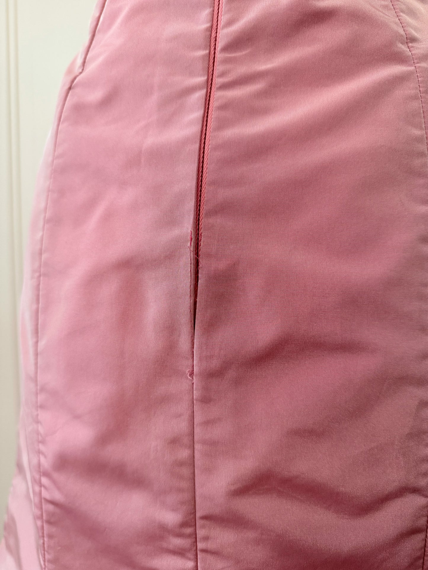 Long pale pink fluffy dress