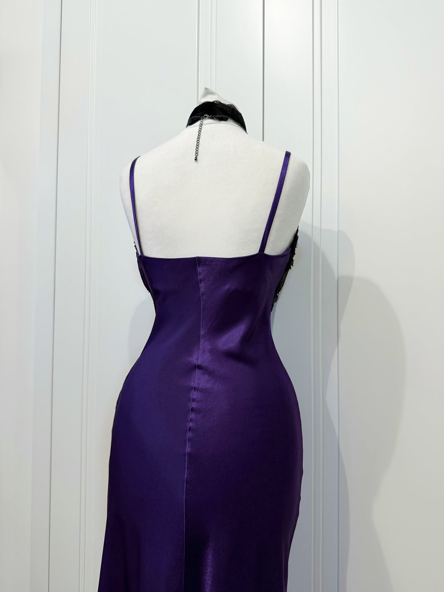 Long purple black dress