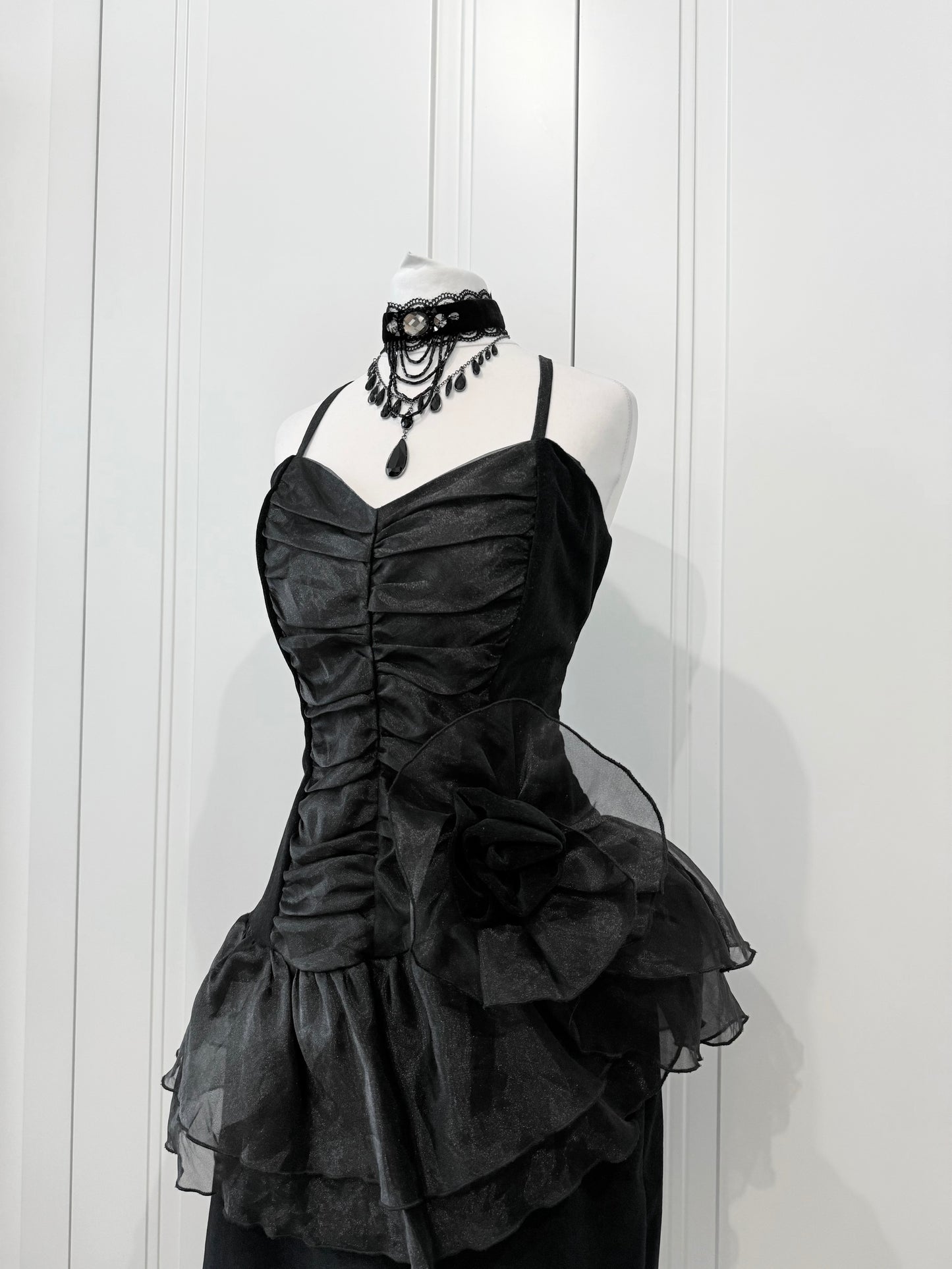 Black midi dress