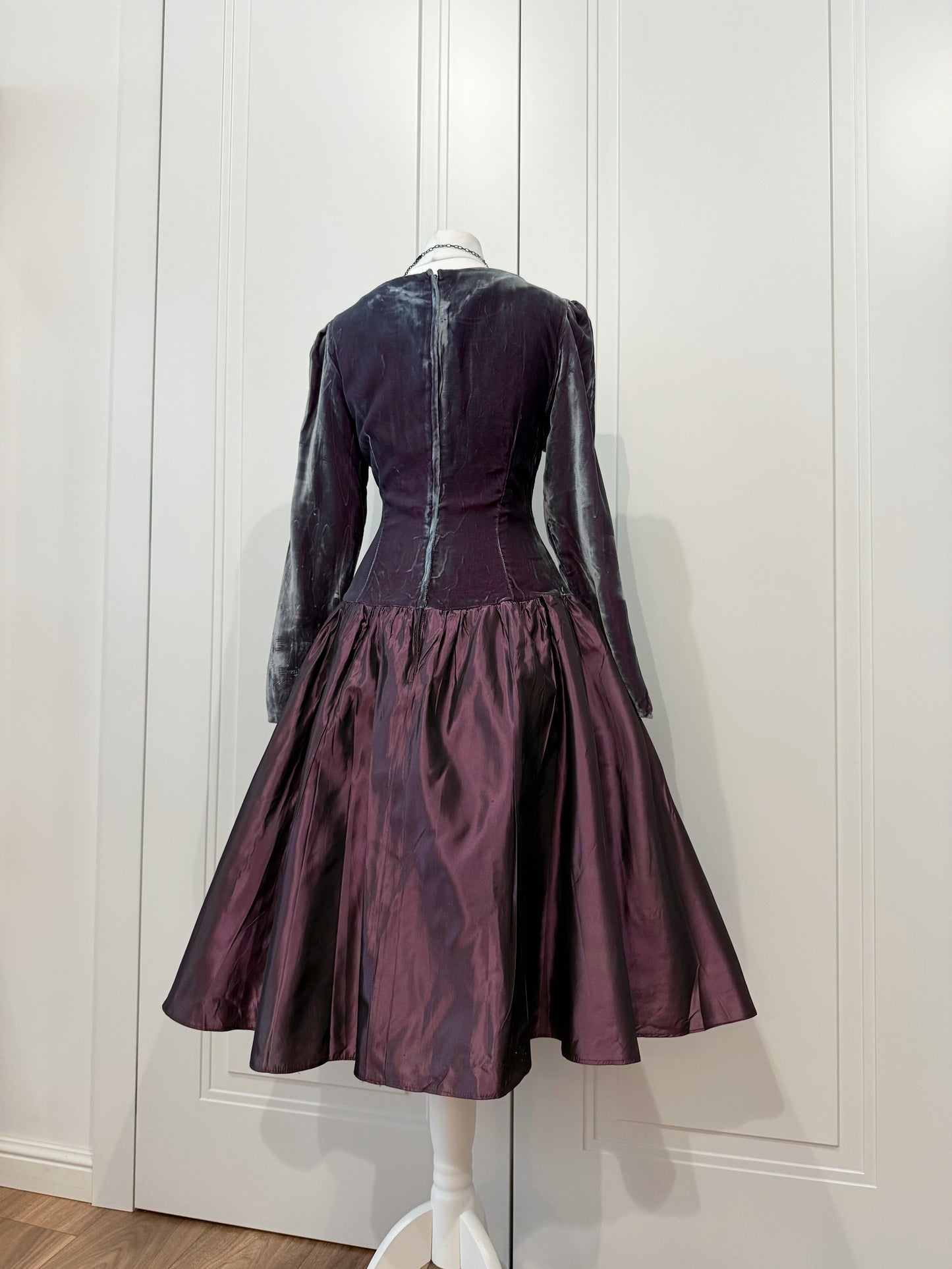 Purple midi dress