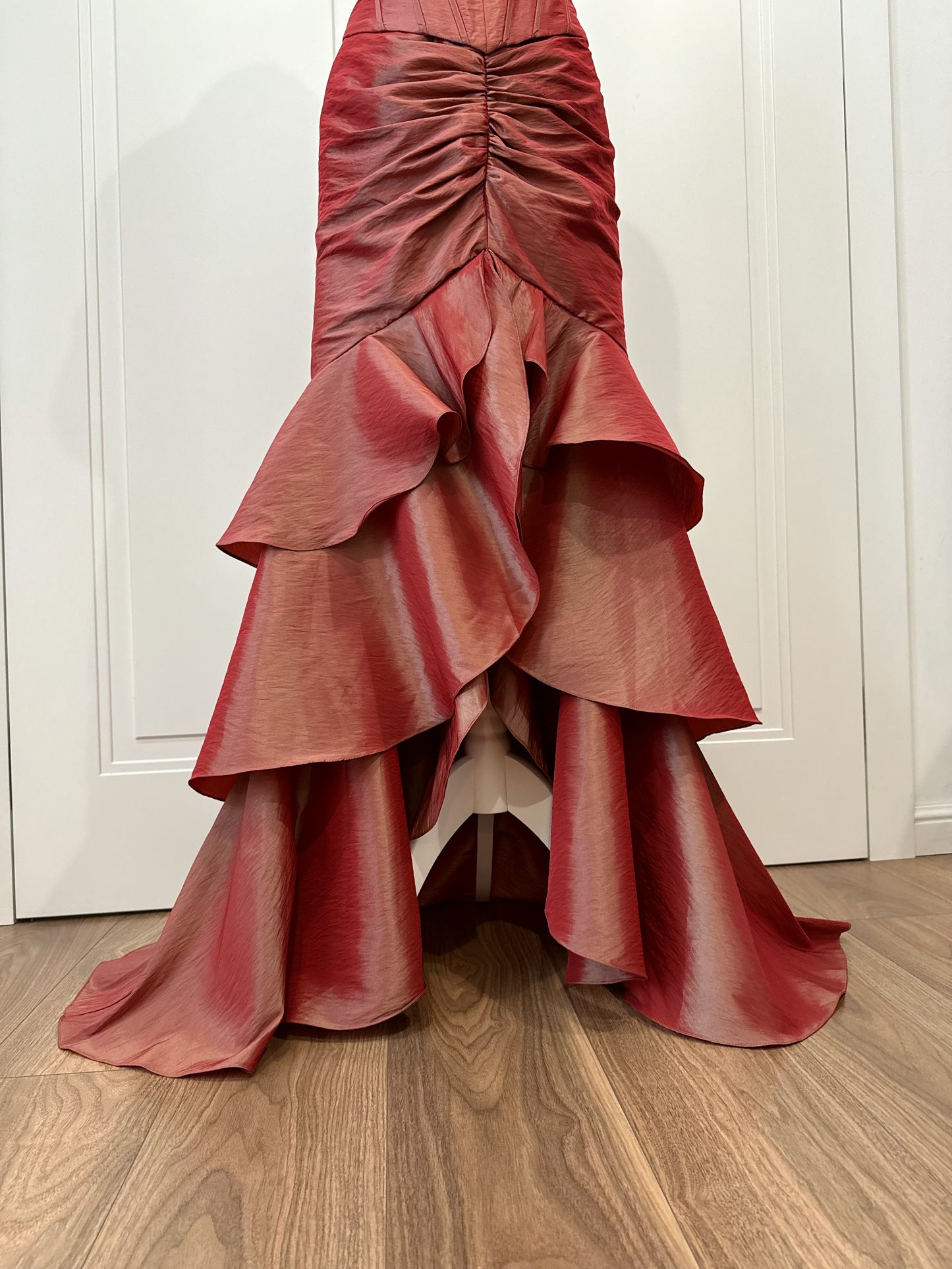 Copper rose mermaid gown