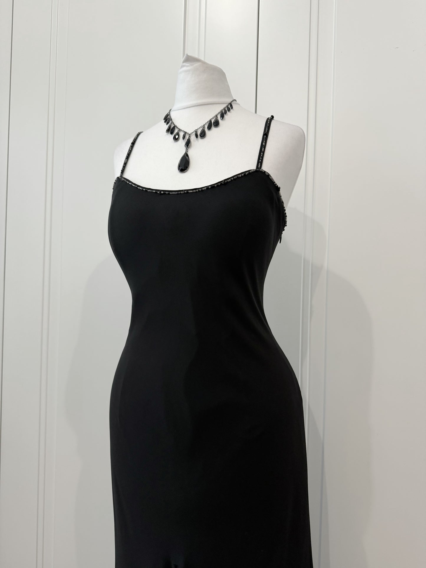Black Ruffled Maxi Dress