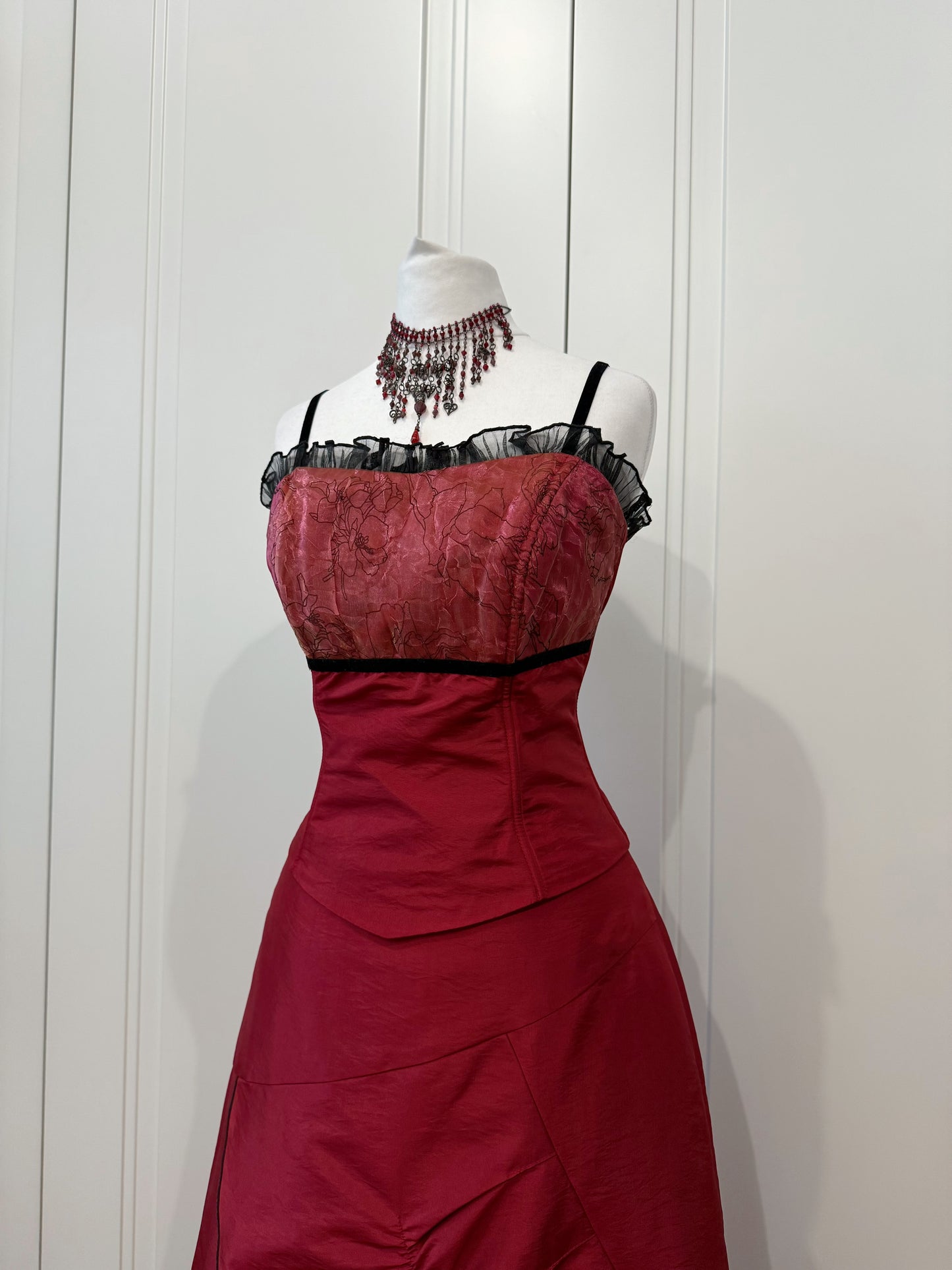 Burgundy dress set