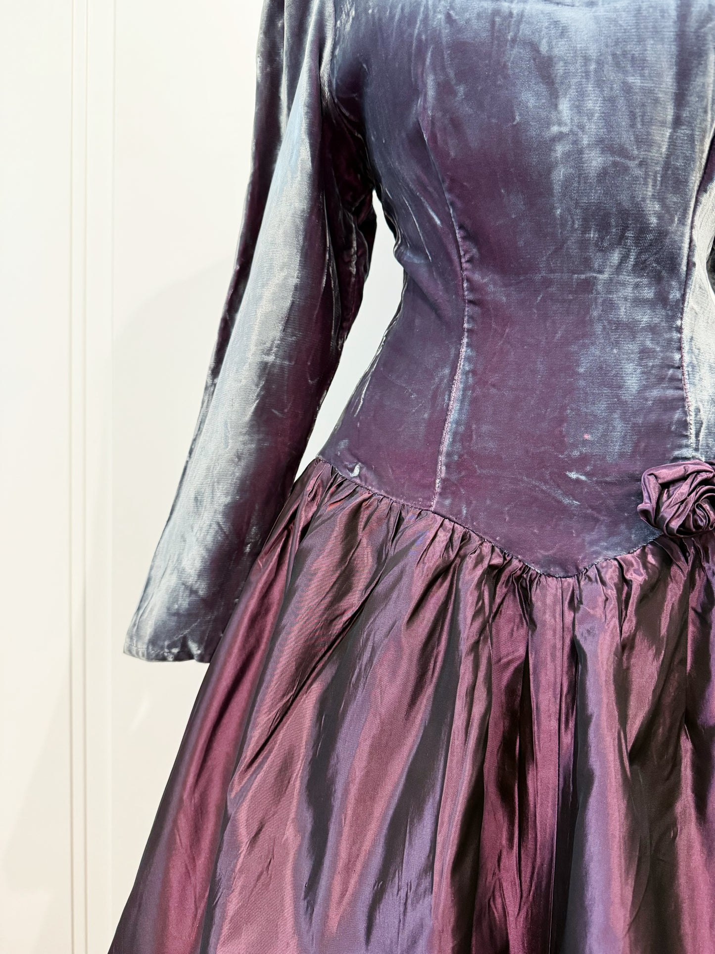 Purple midi dress