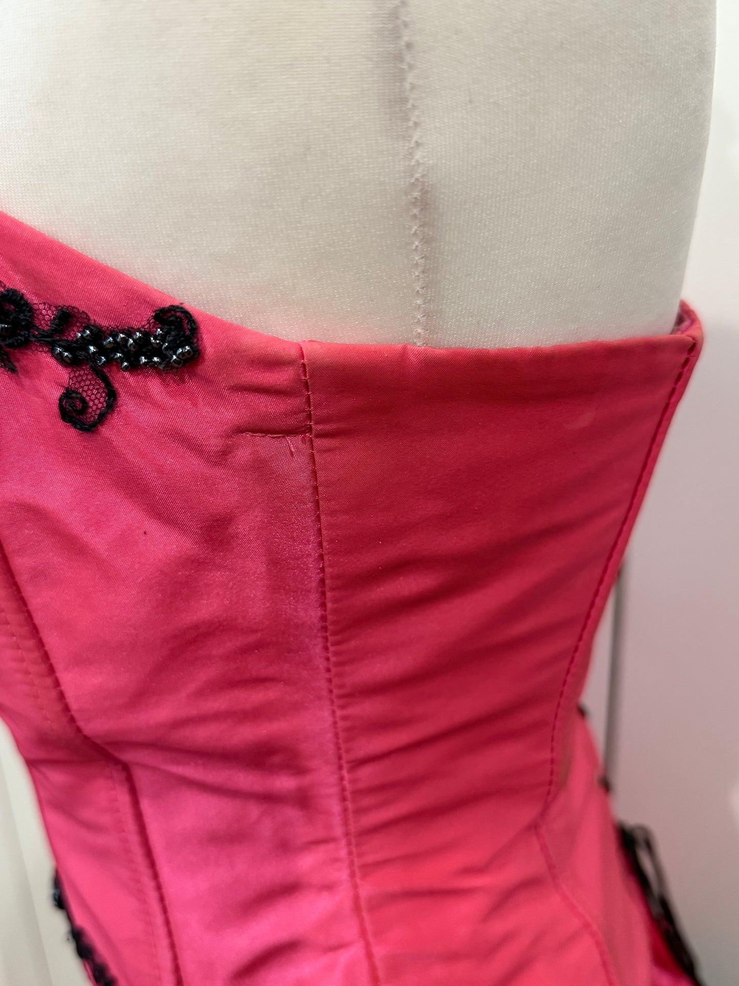 Pink&black dress set