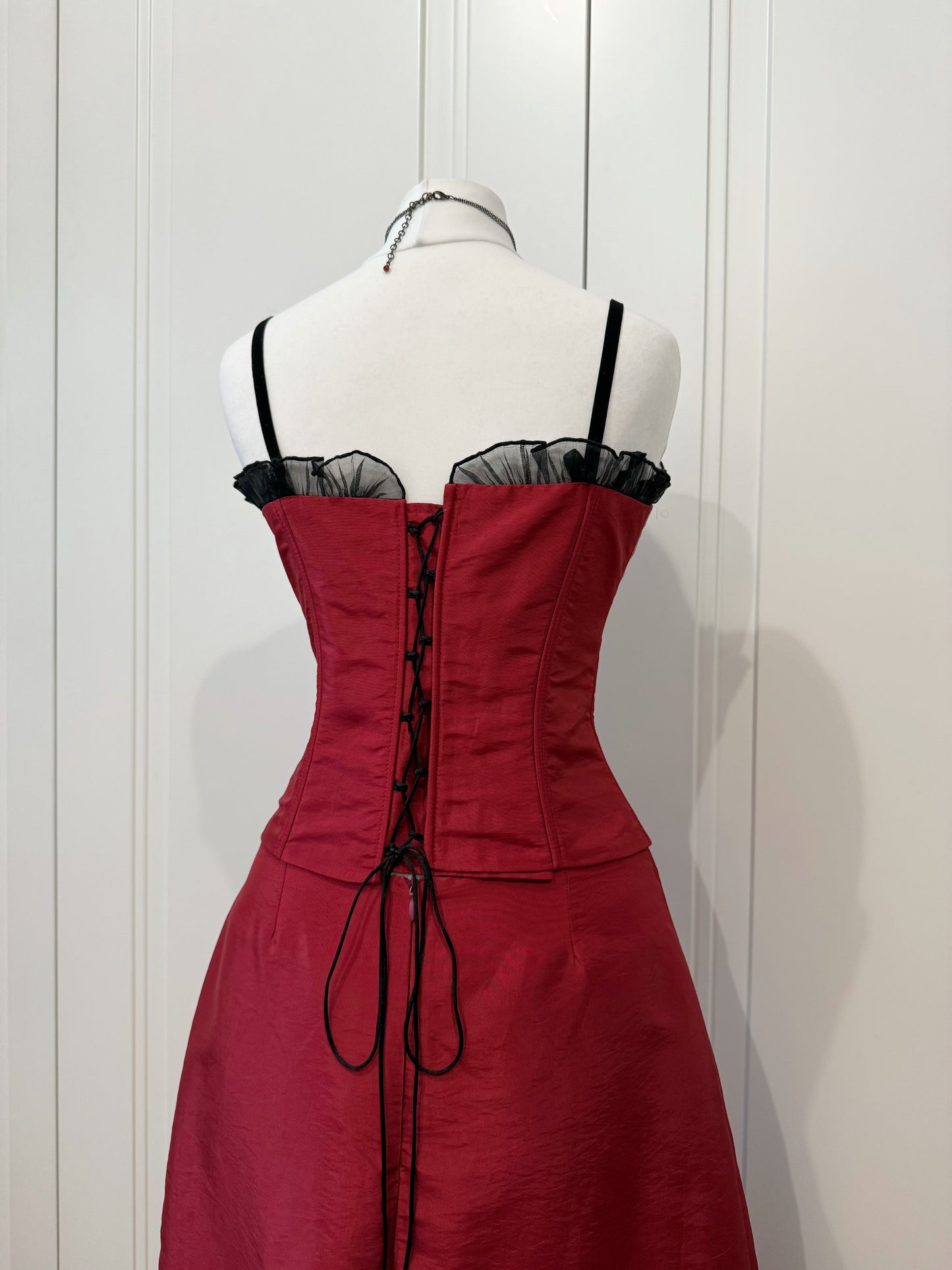 Burgundy dress set