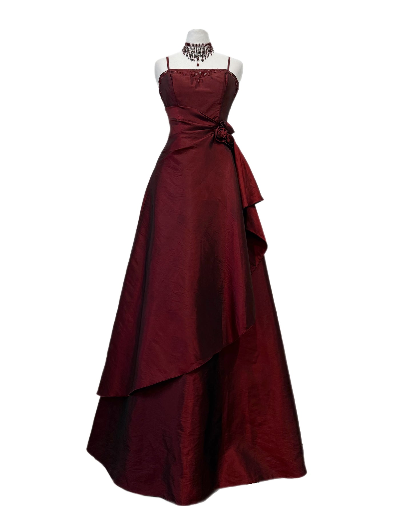 Burgundy Long Evening Dress