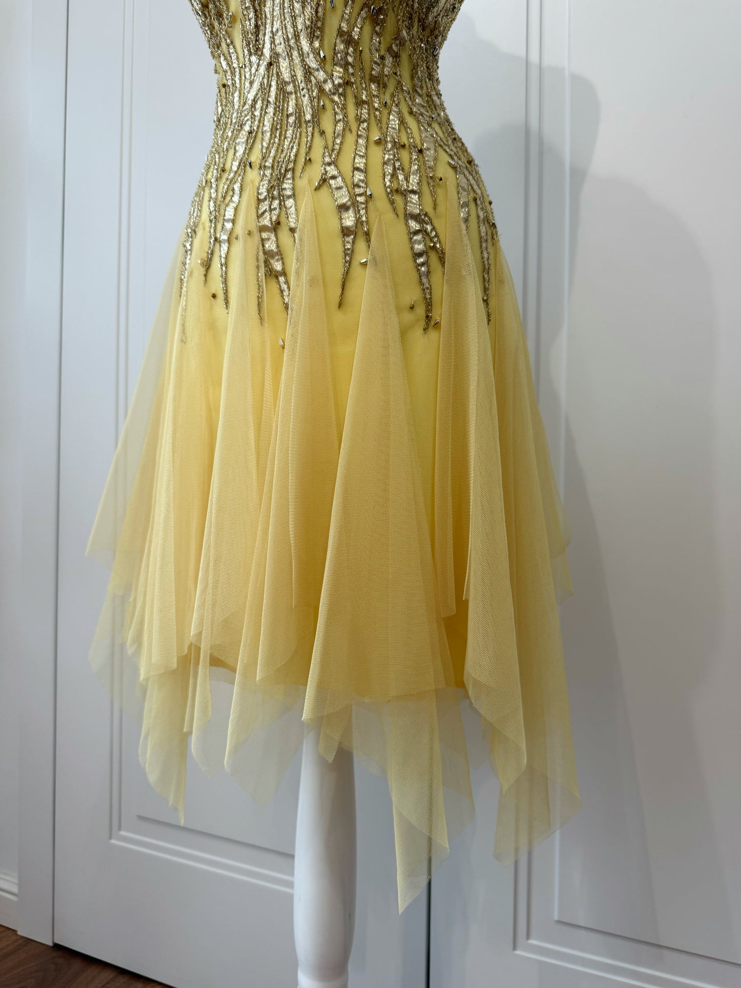 Yellow & Gold Beaded Fairy Dress