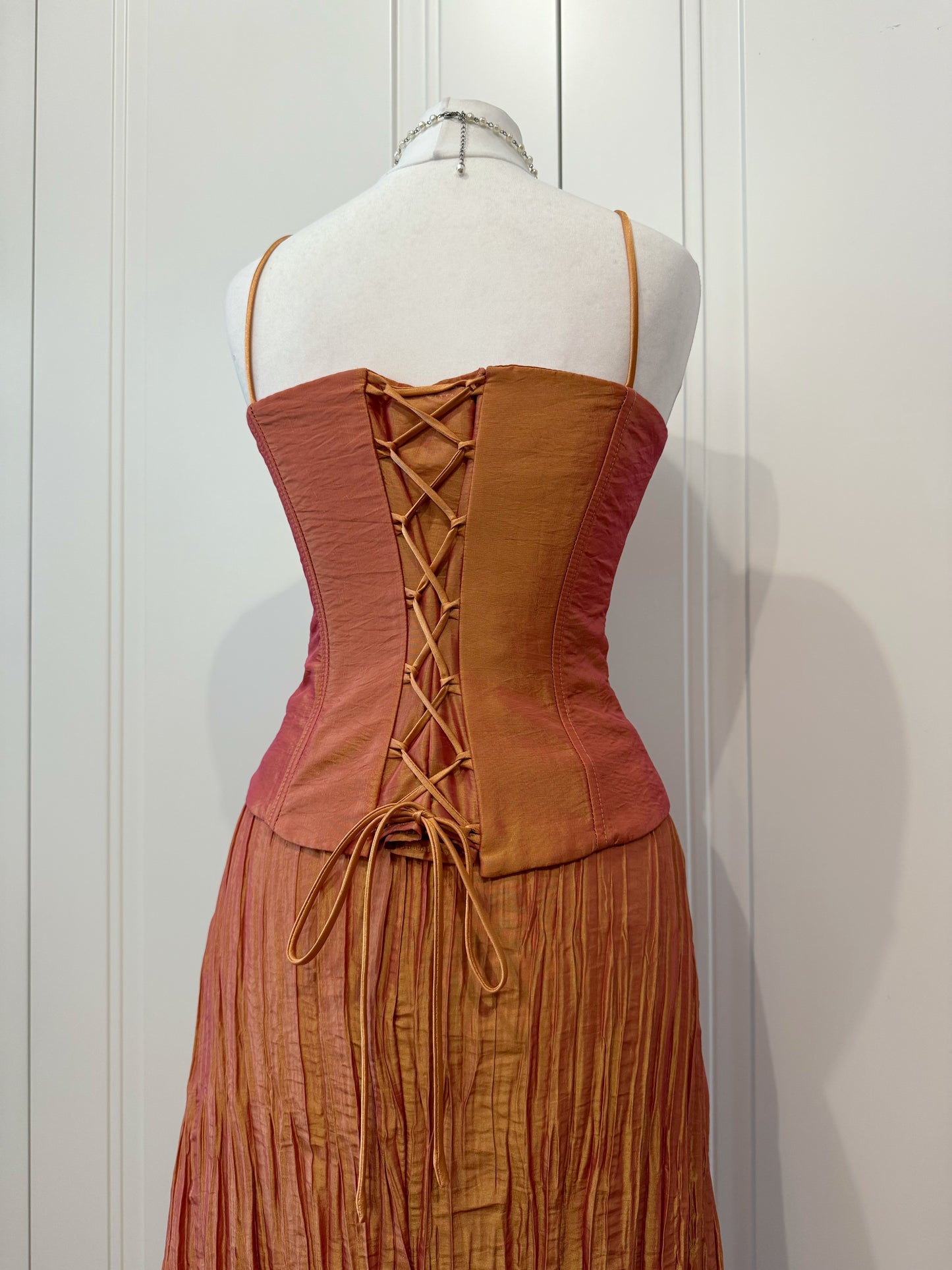 Copper Rose Maxi Dress Set