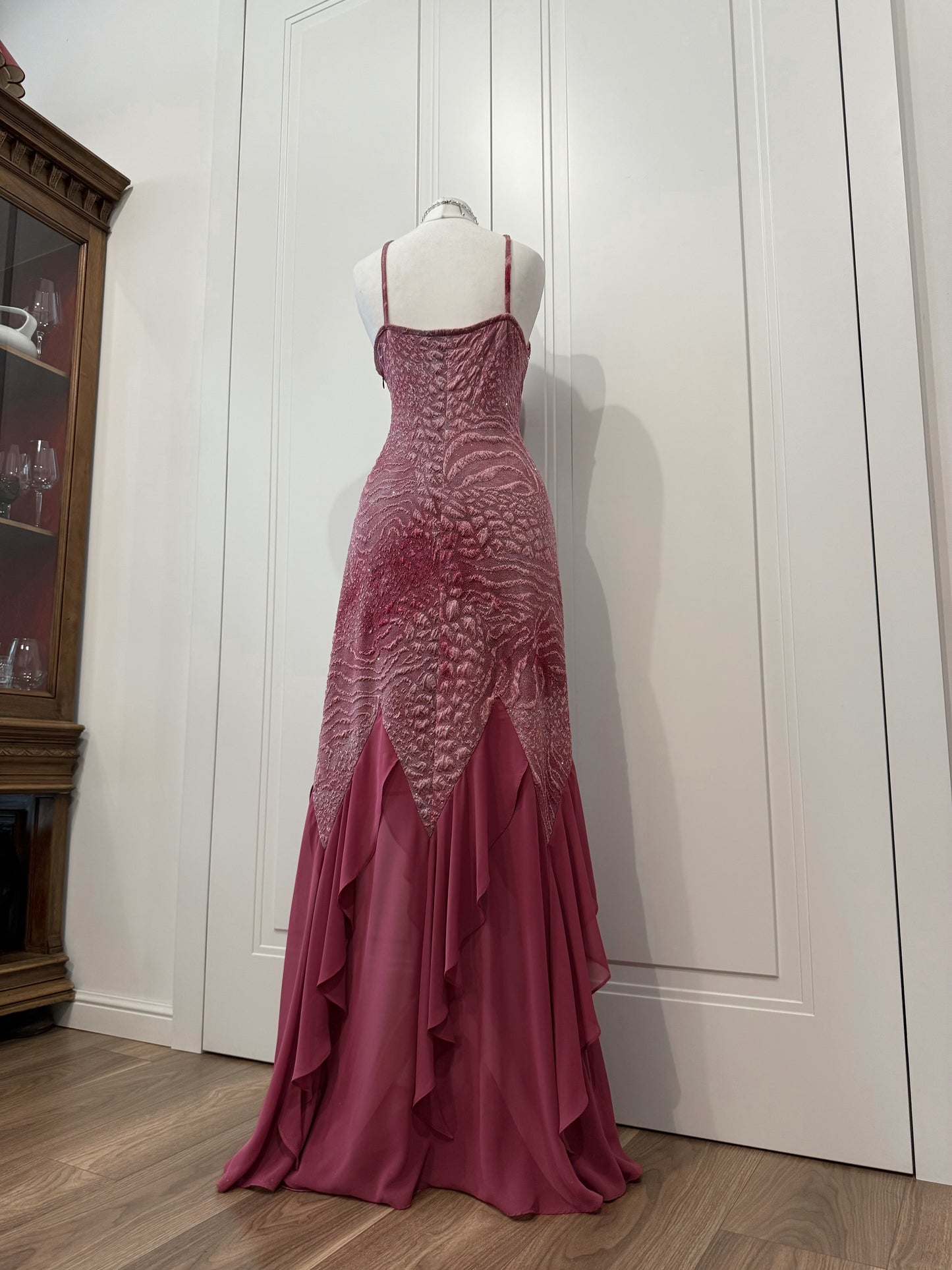 Mauve Textured Mermaid Dress