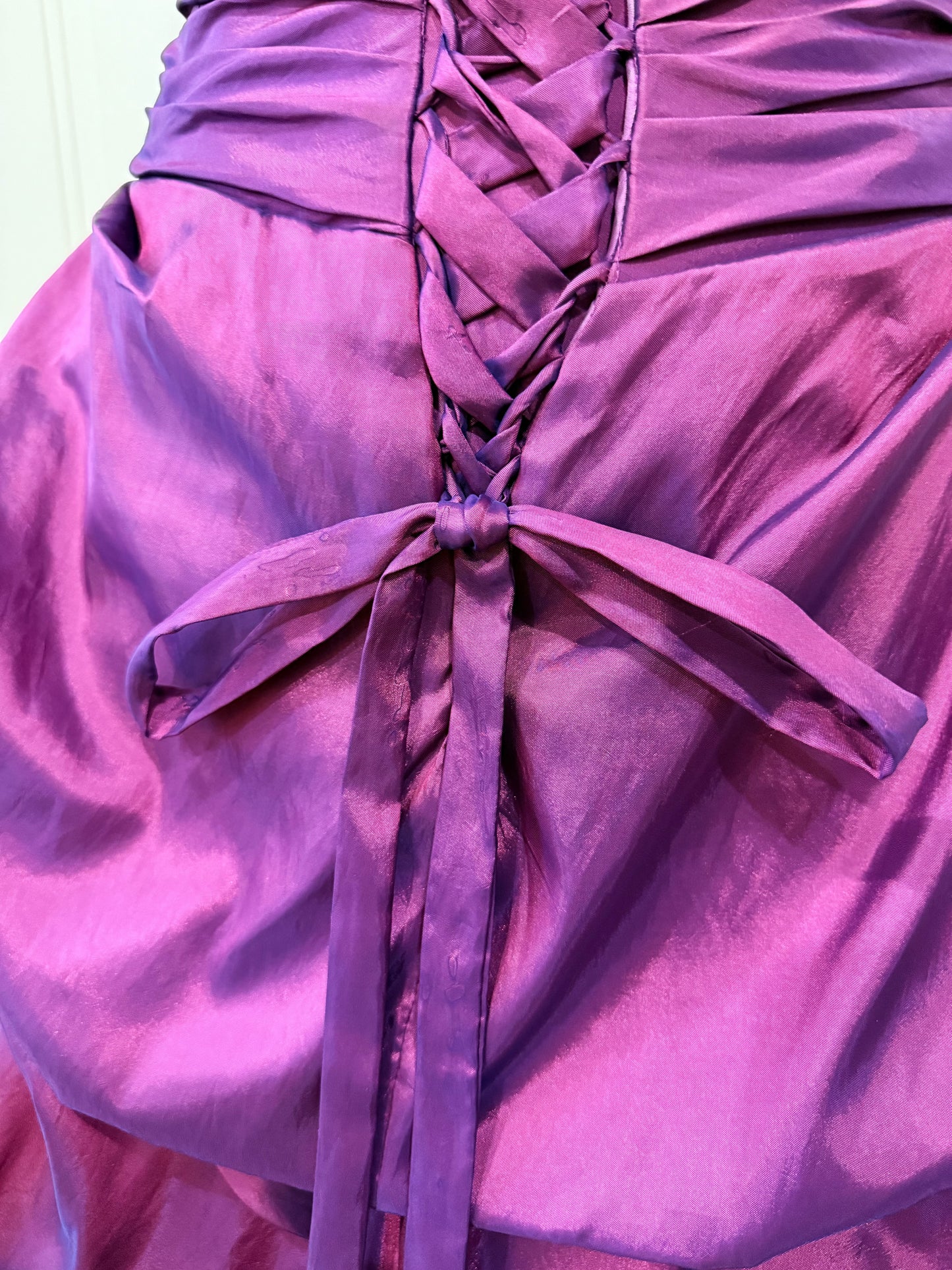 Long purple fluffy dress