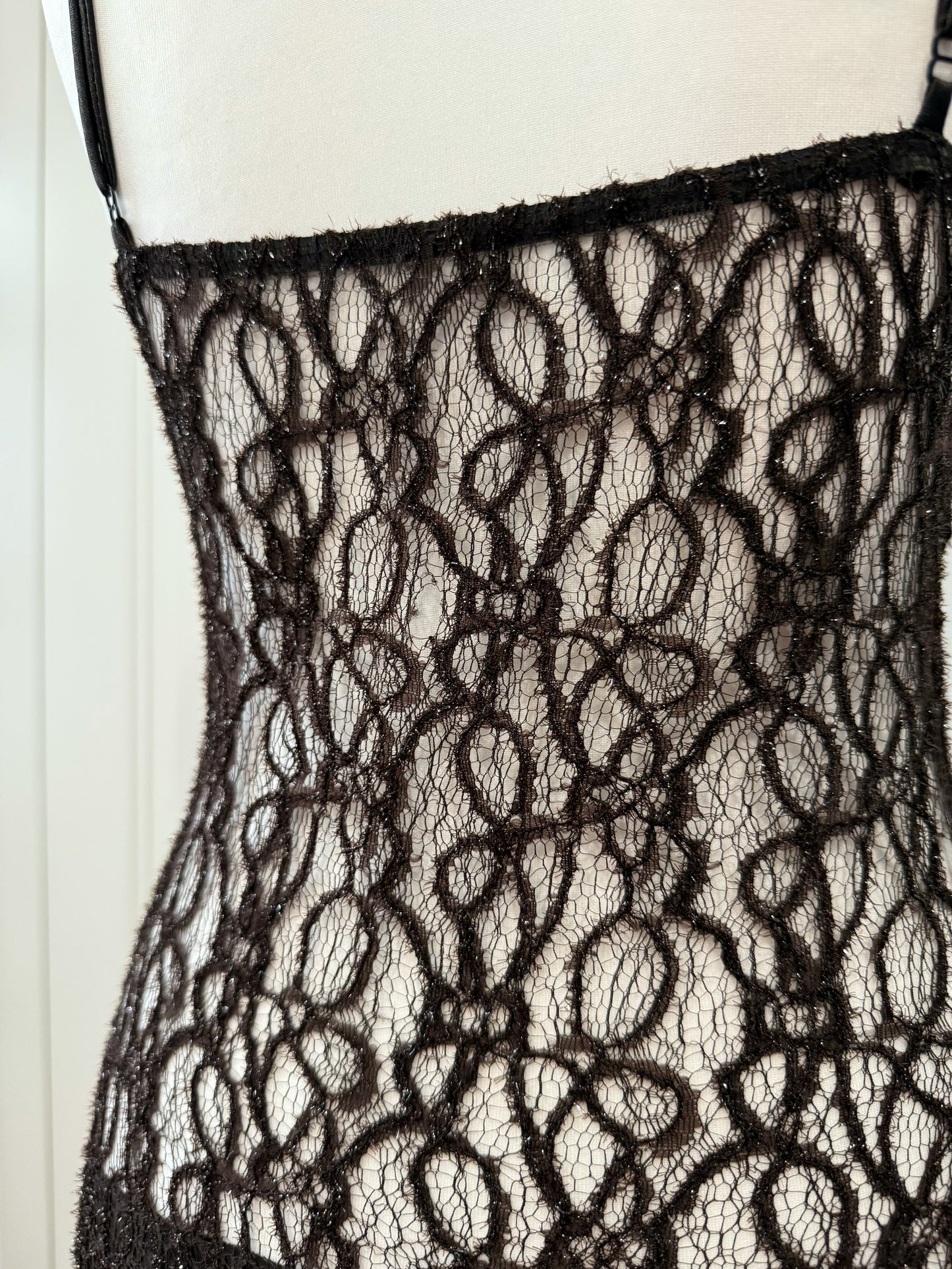 Dark Brown Lace Mermaid Dress