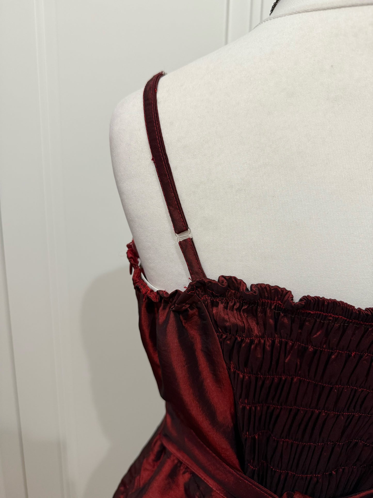 Vintage Burgundy Embellished Dress
