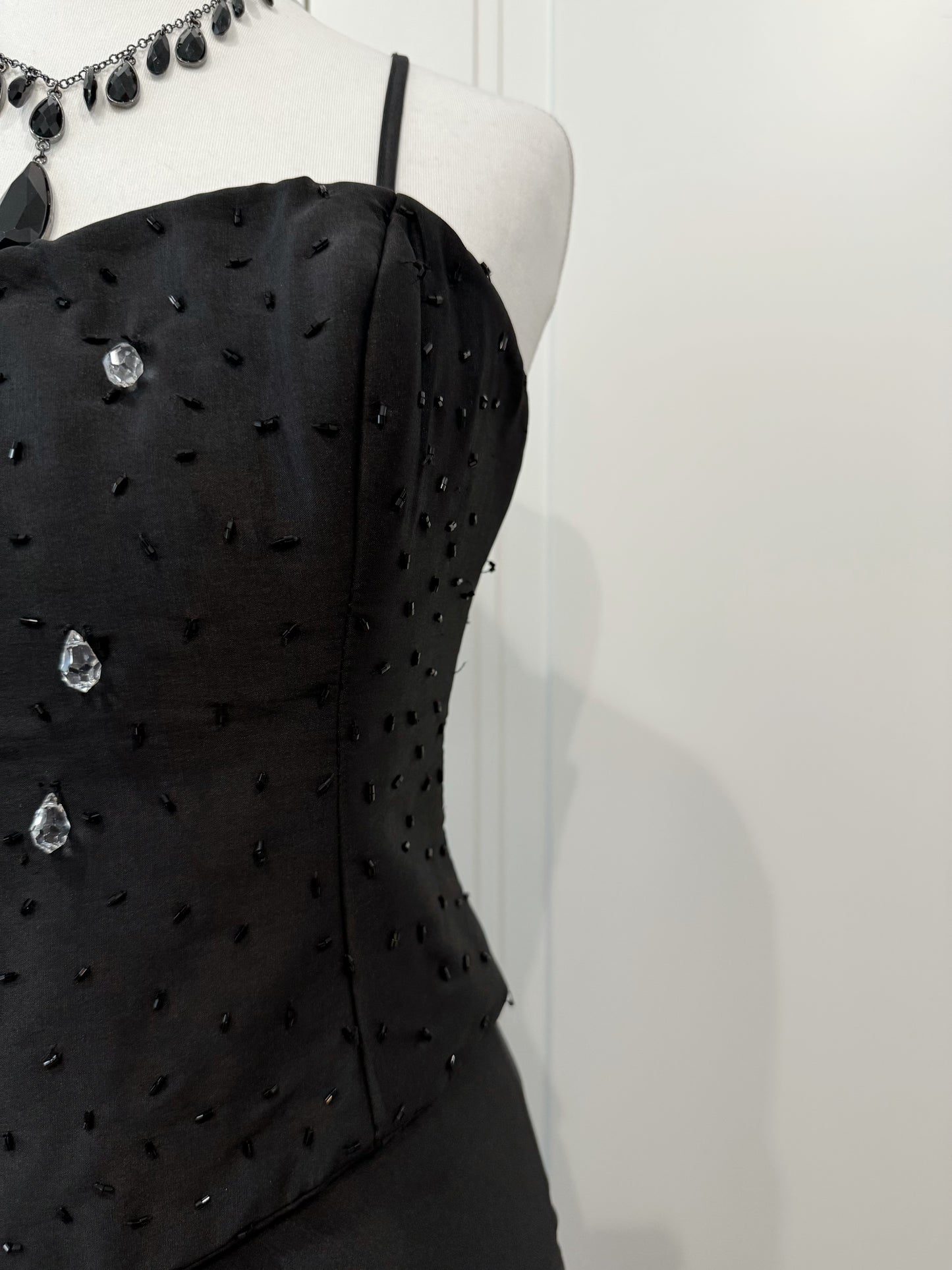 Black Old Hollywood Floral Dress Set