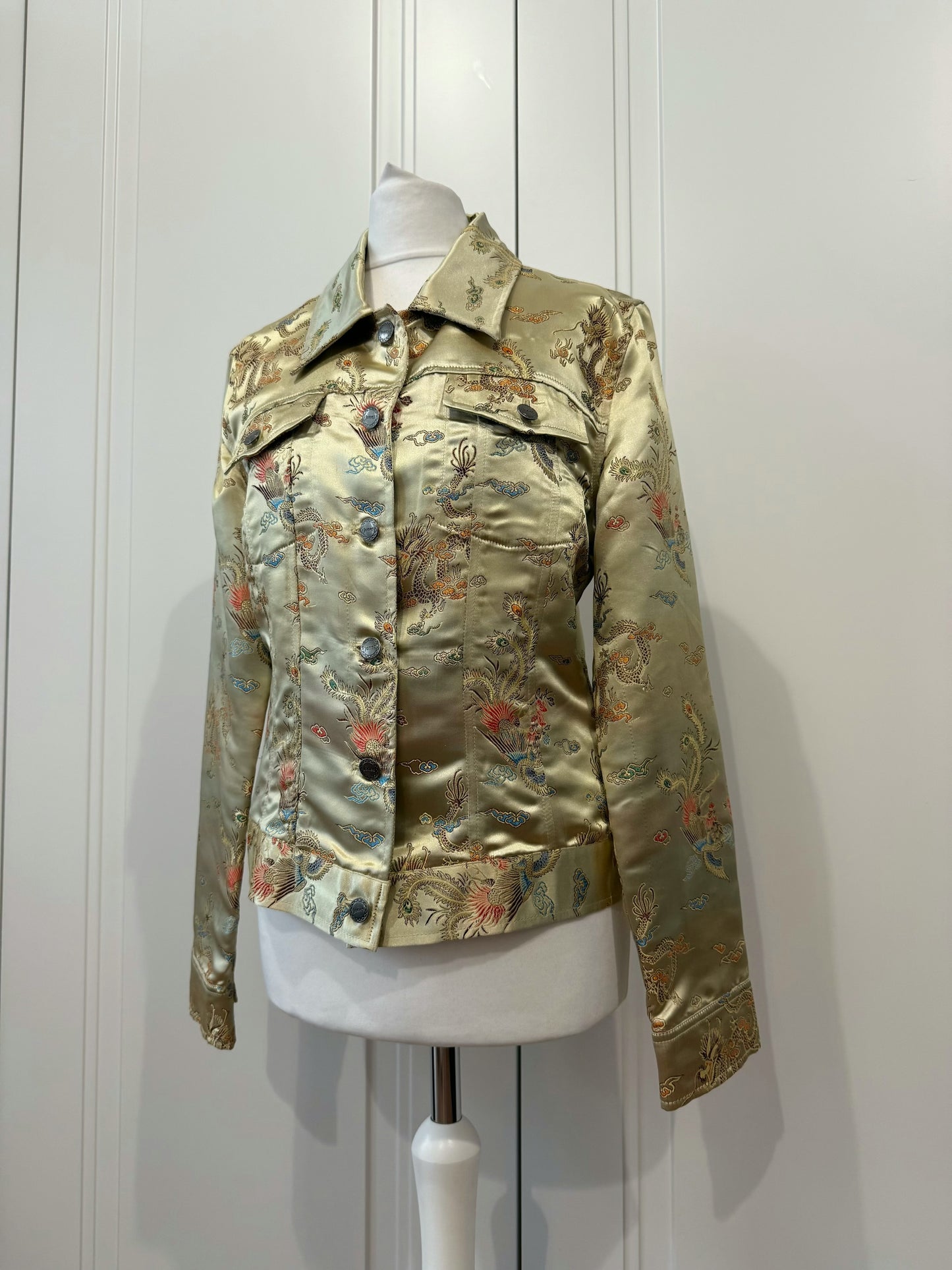 Y2K Gold Oriental Dragon Jacket