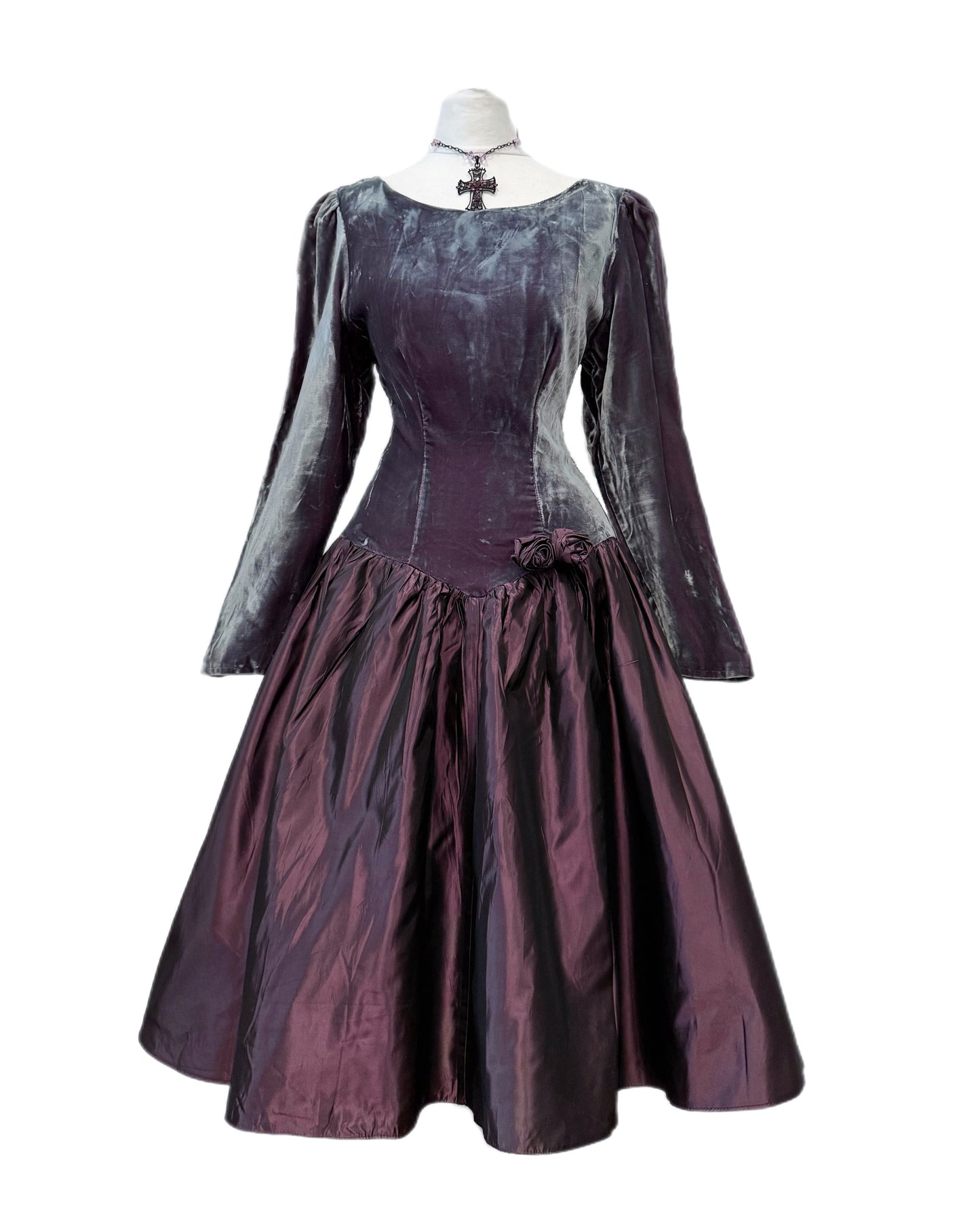 Purple midi dress