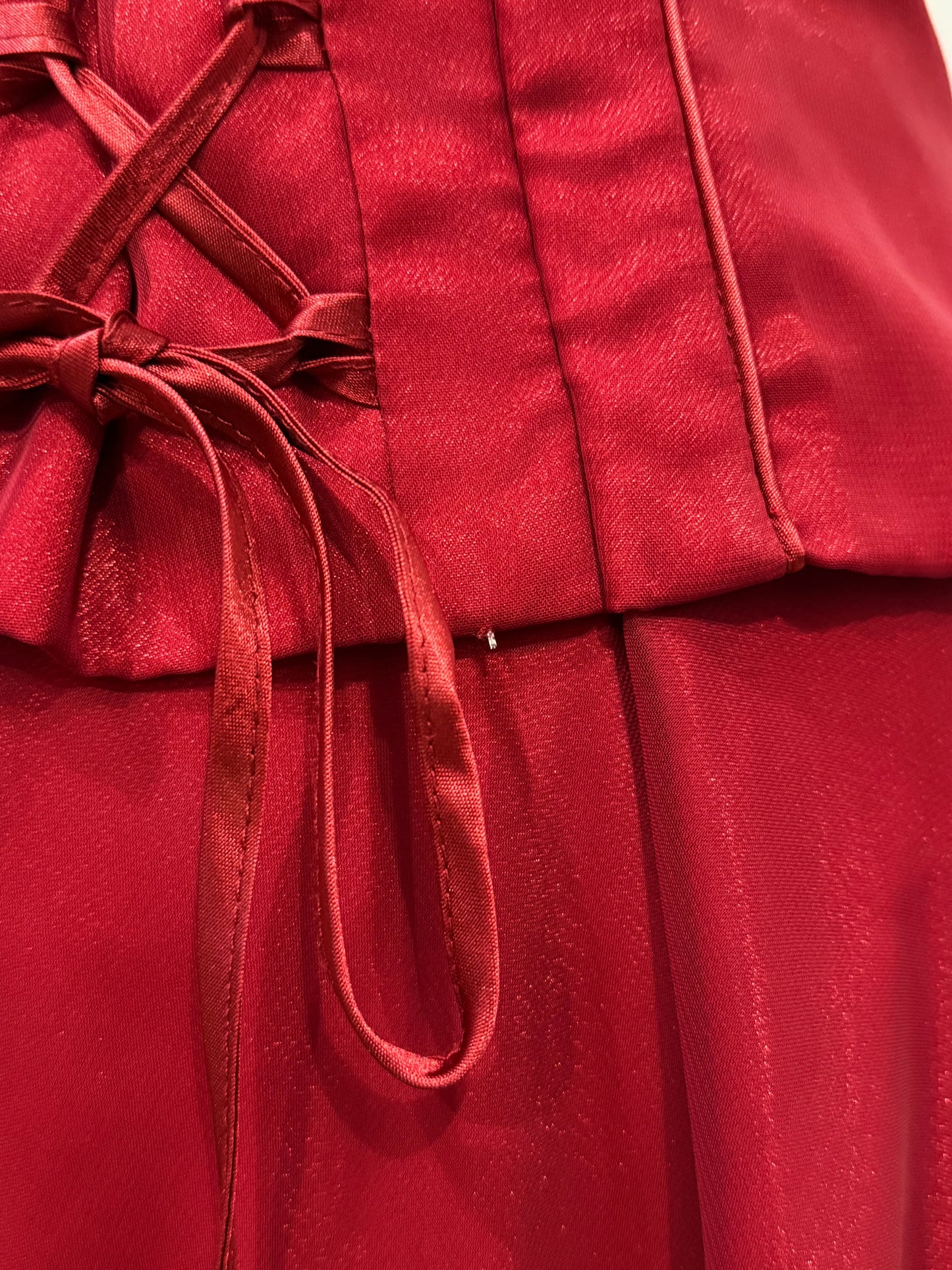 Red Satin Maxi Dress