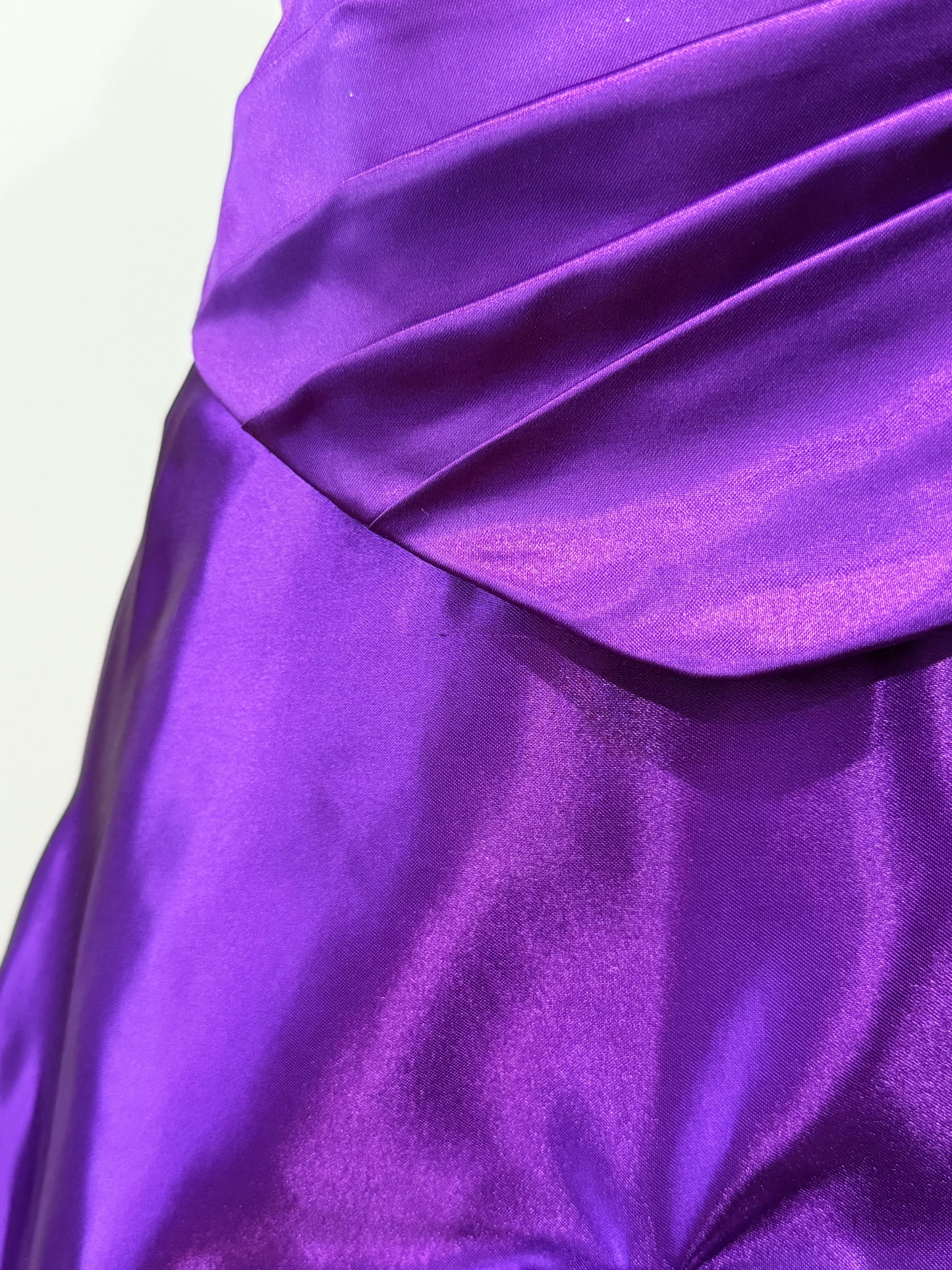 Purple&black long fluffy dress