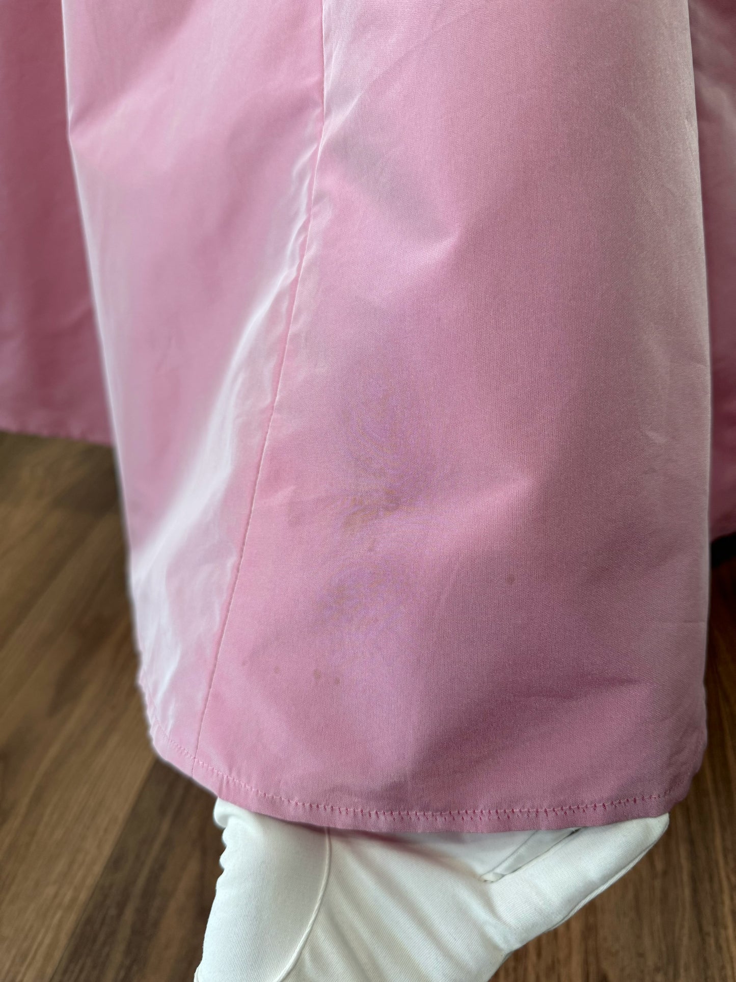 Long pale pink fluffy dress