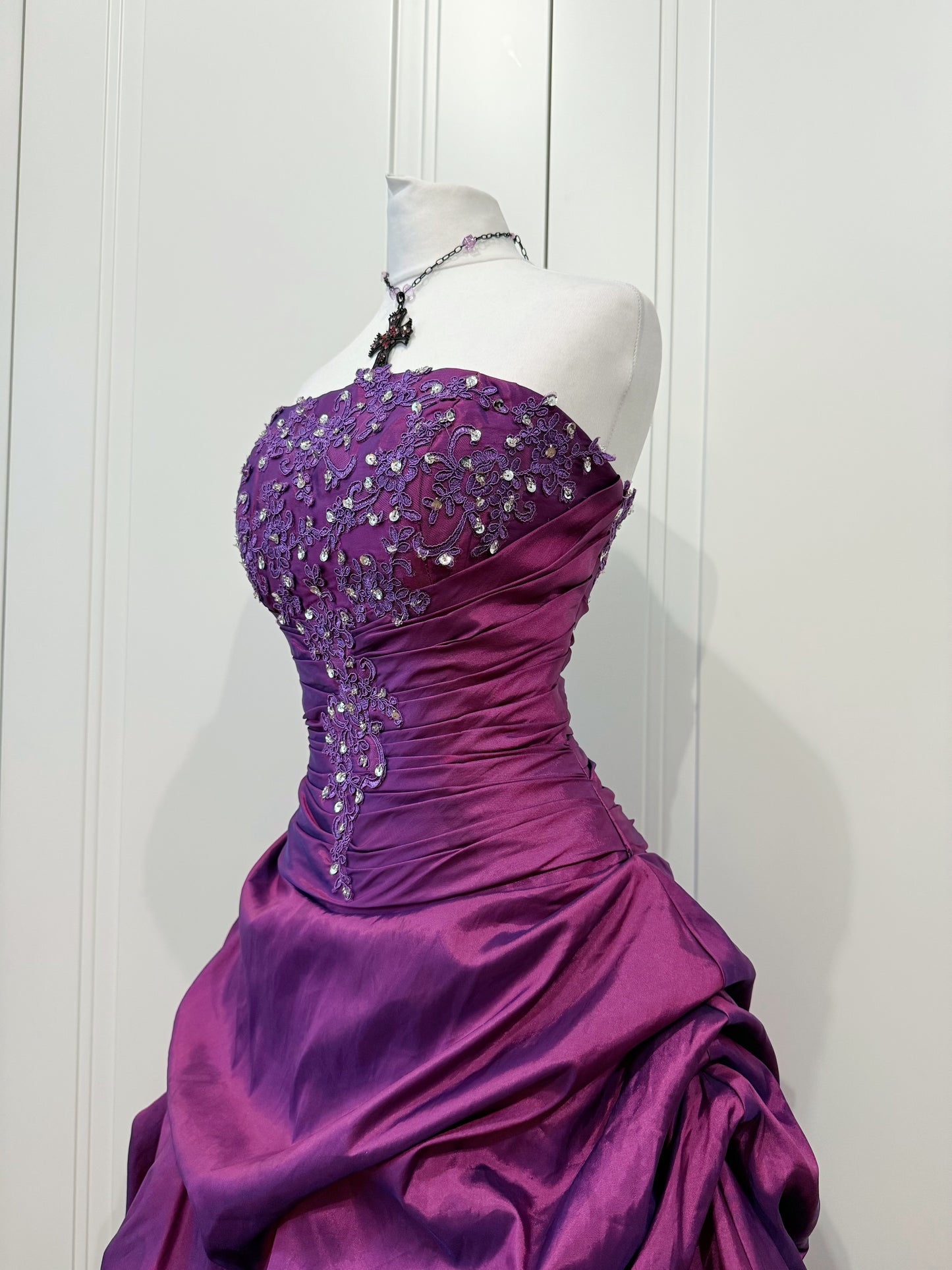 Long purple fluffy dress