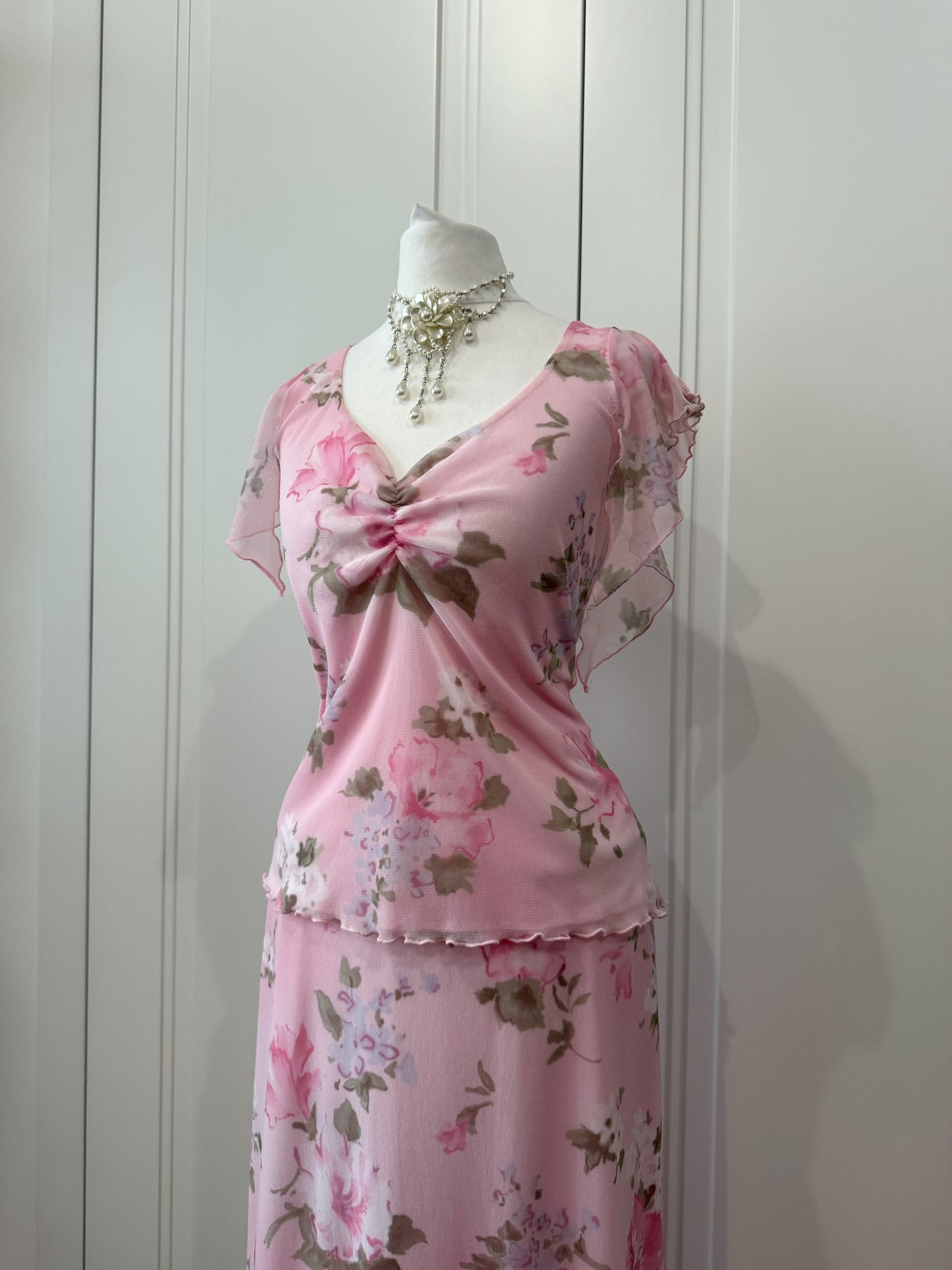 Delicate pale pink suit